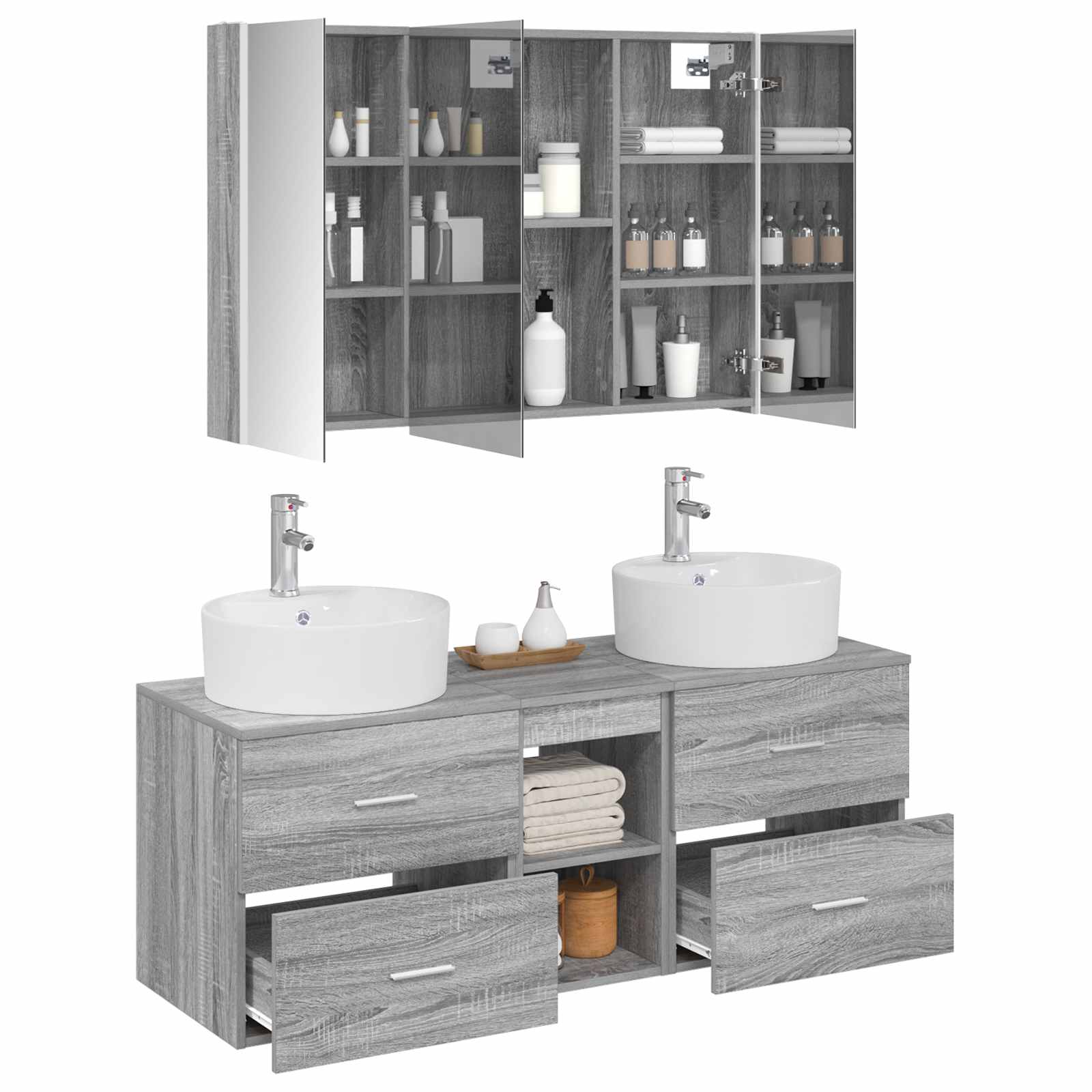 Bathroom Furniture Set 4 Pcs