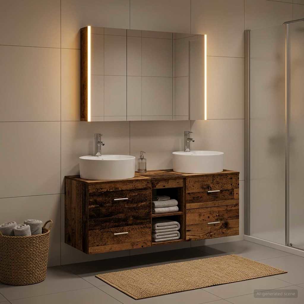 Bathroom Furniture Set 4 Pcs