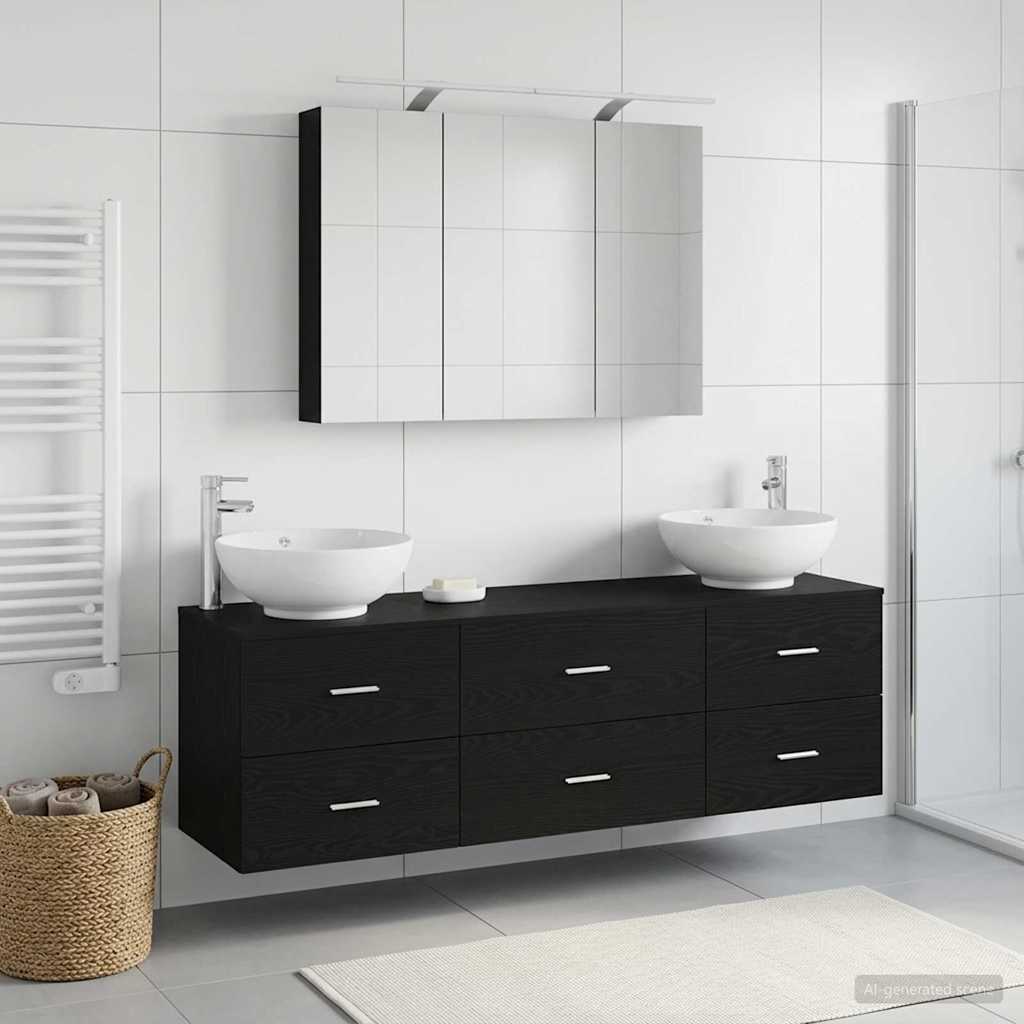 Bathroom Furniture Set 4 Pcs