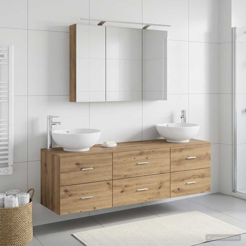 Bathroom Furniture Set 4 Pcs