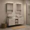 Bathroom Furniture Set 5 Pcs Engineered Wood And Glass