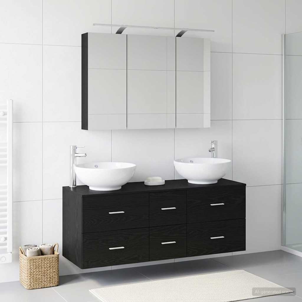 Bathroom Furniture Set 4 Pcs