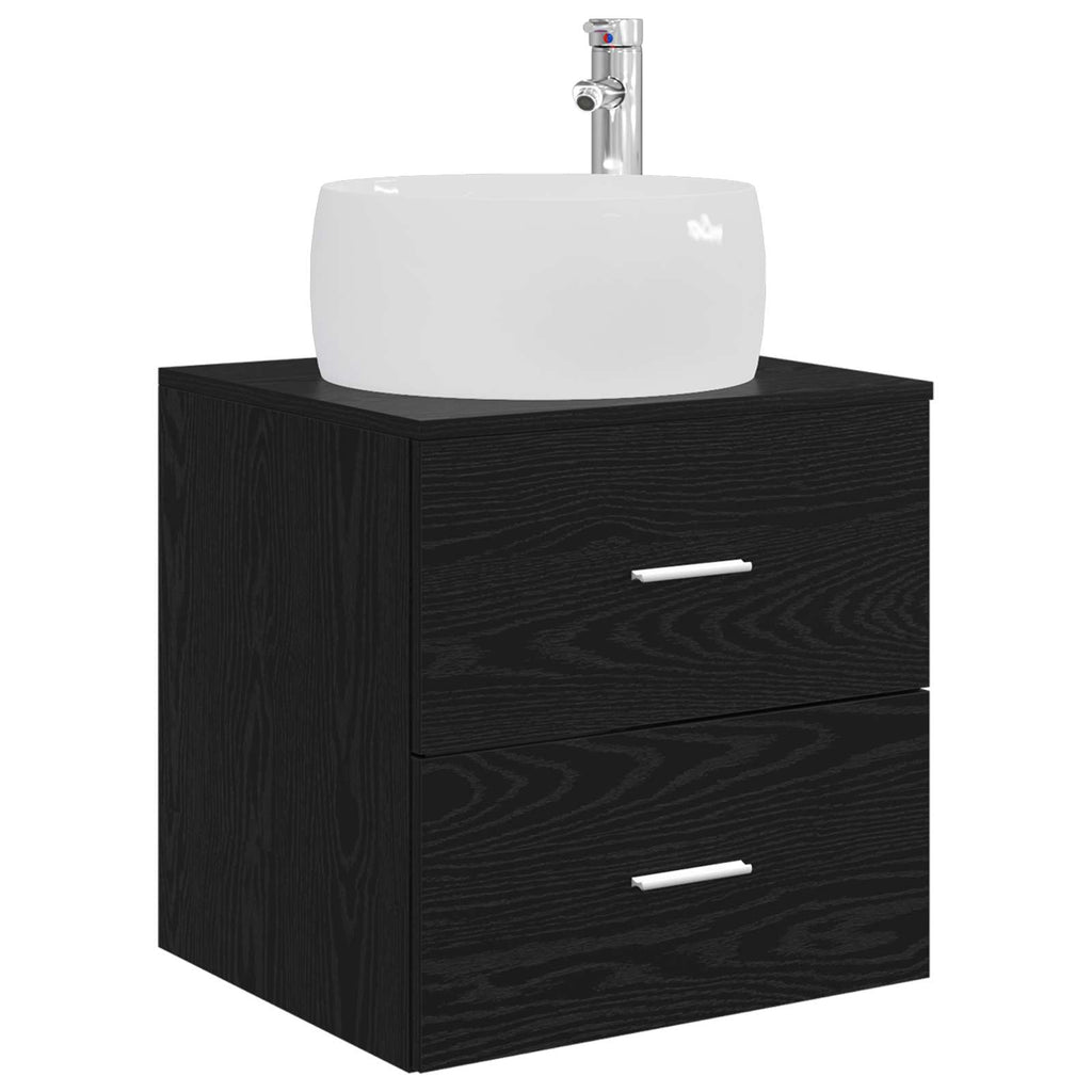 Furniture Set Bathroom 5 Pcs White Sonoma Oak Concrete Grey Smoked Oak Old LED