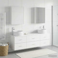 Bathroom Furniture Set 5 Pcs Engineered Wood And Glass