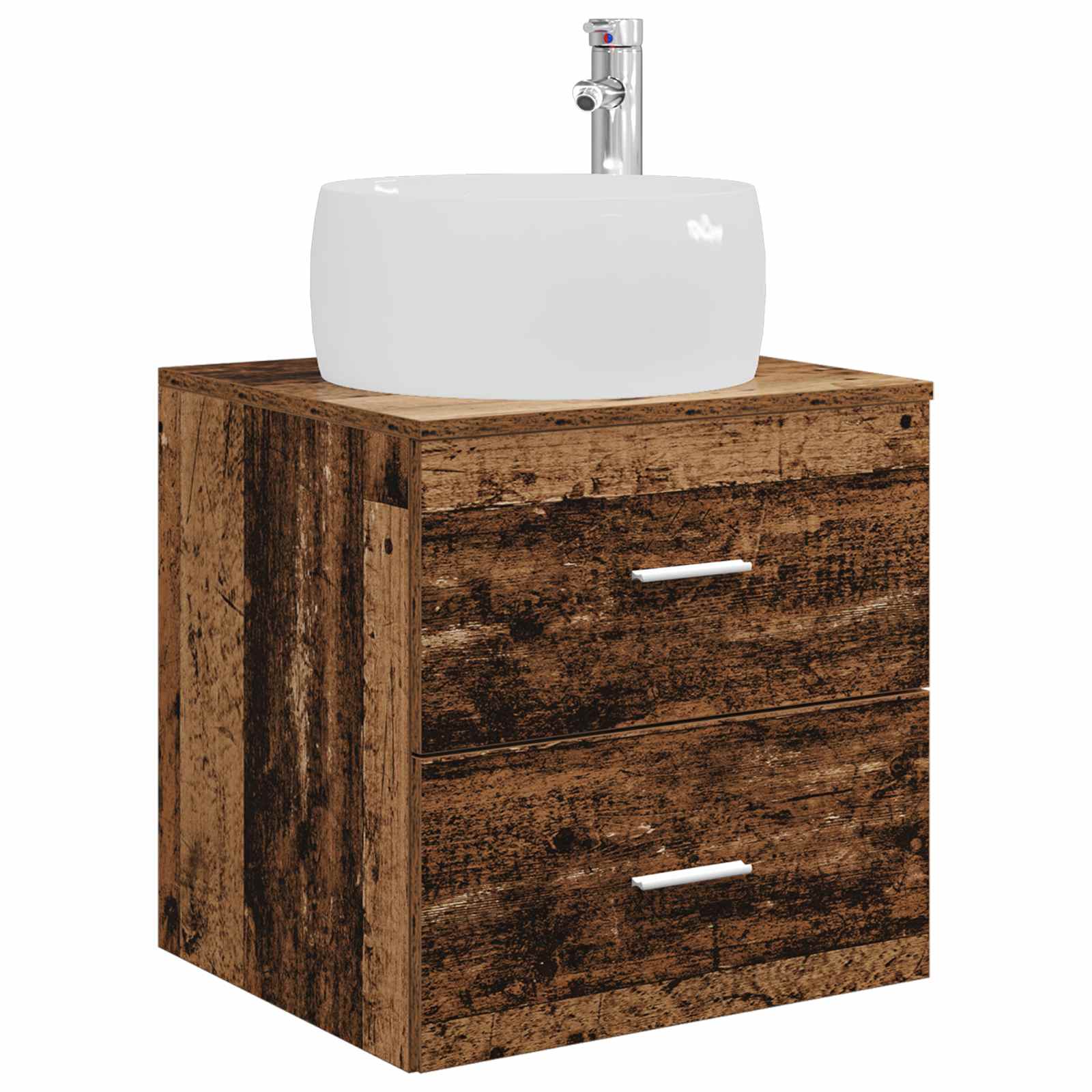 Bathroom Furniture Set 5 Pcs Engineered Wood And Glass