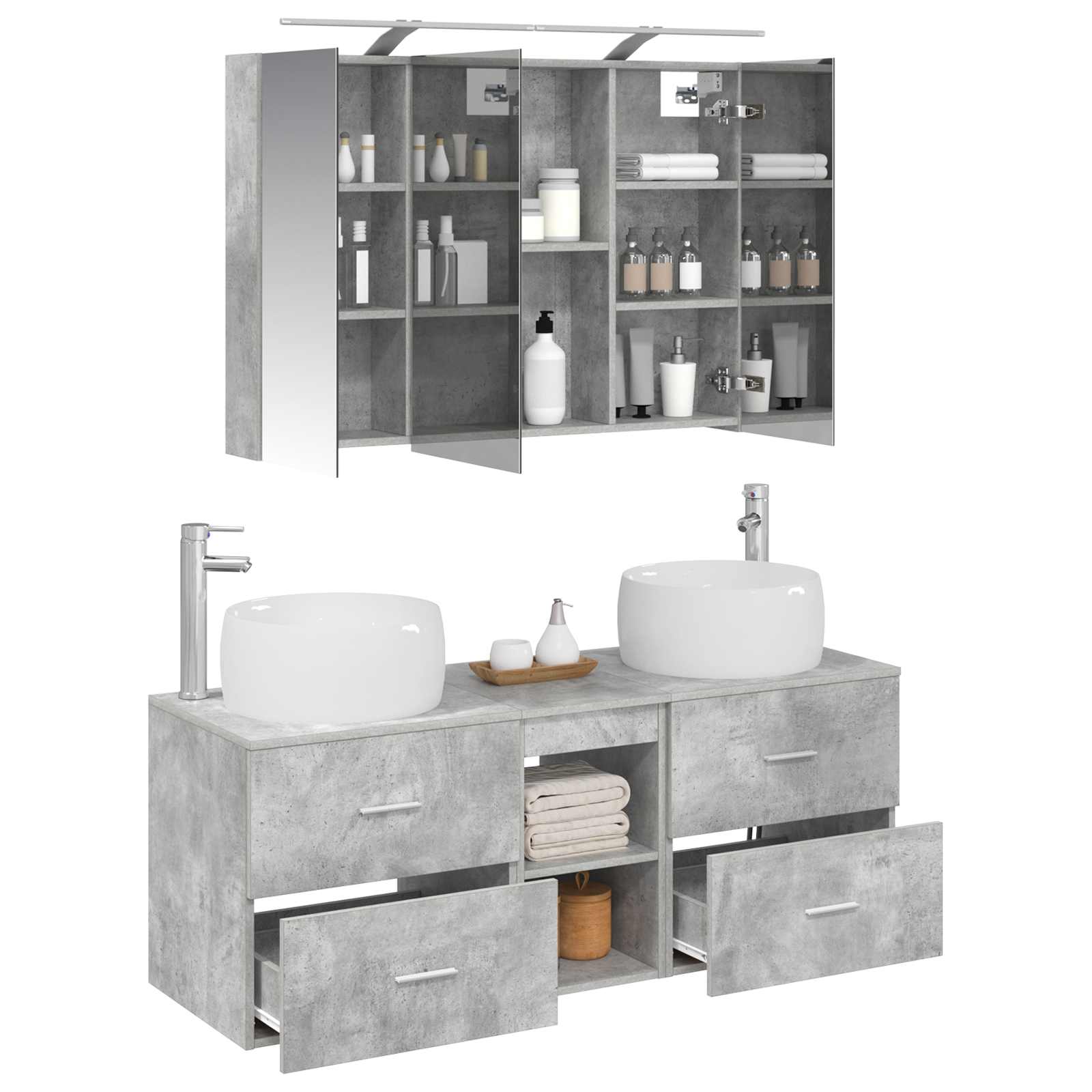 Bathroom Furniture Set 4 Pcs