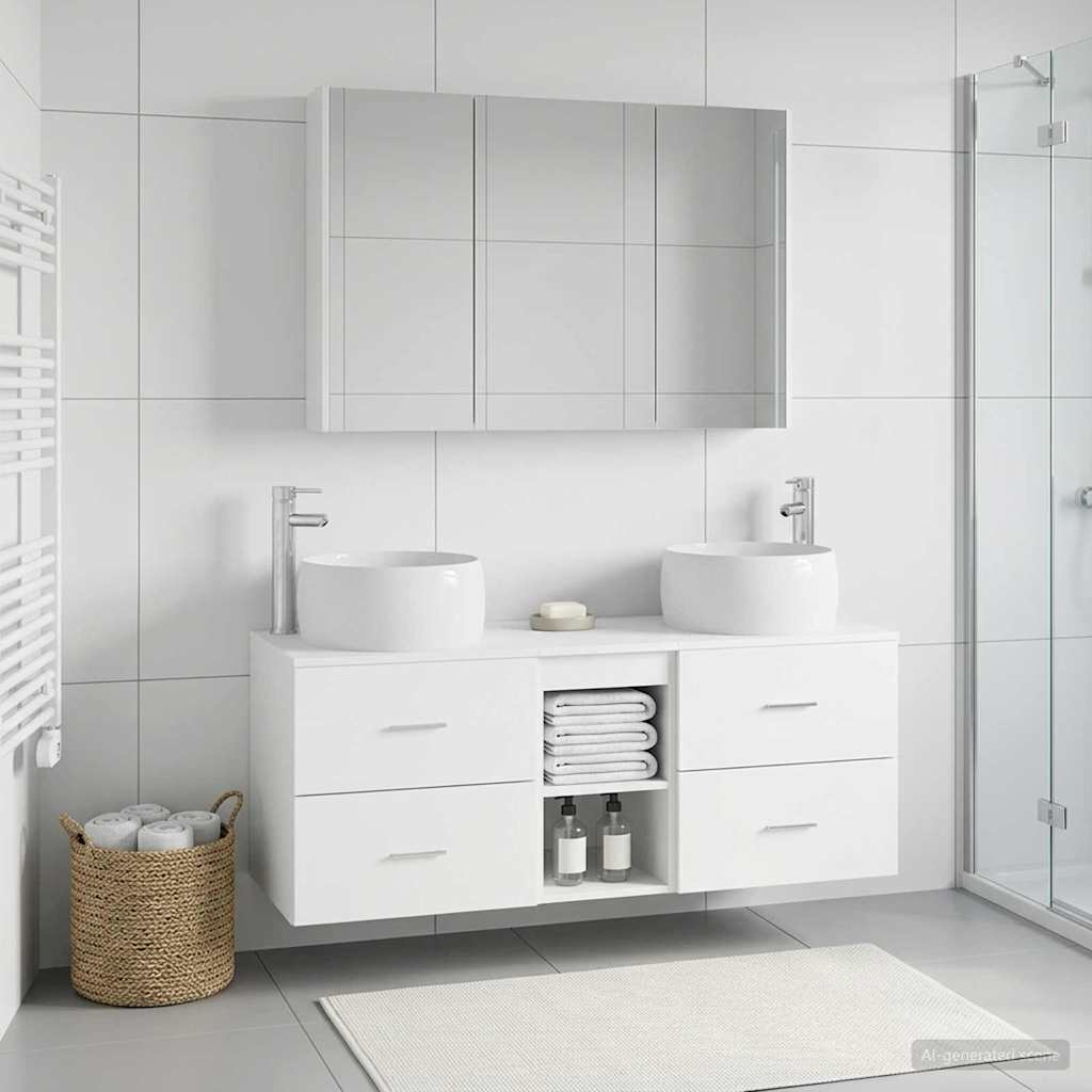 Furniture Set Bathroom 4 Pcs White Artisan Home Furniture Set Modern Furniture