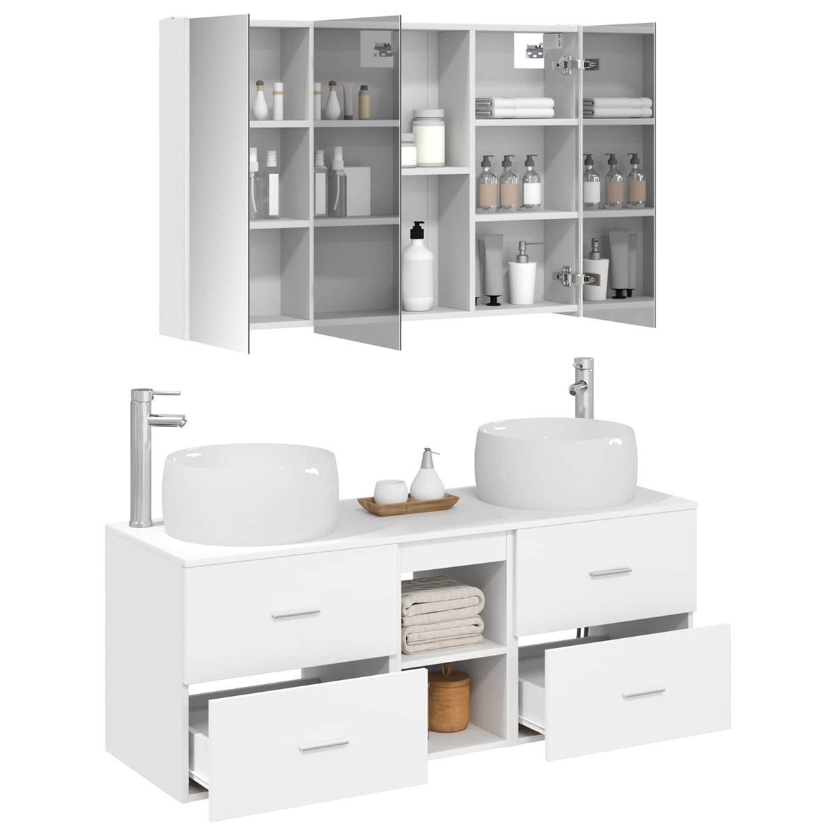 Furniture Set Bathroom 4 Pcs White Artisan Home Furniture Set Modern Furniture