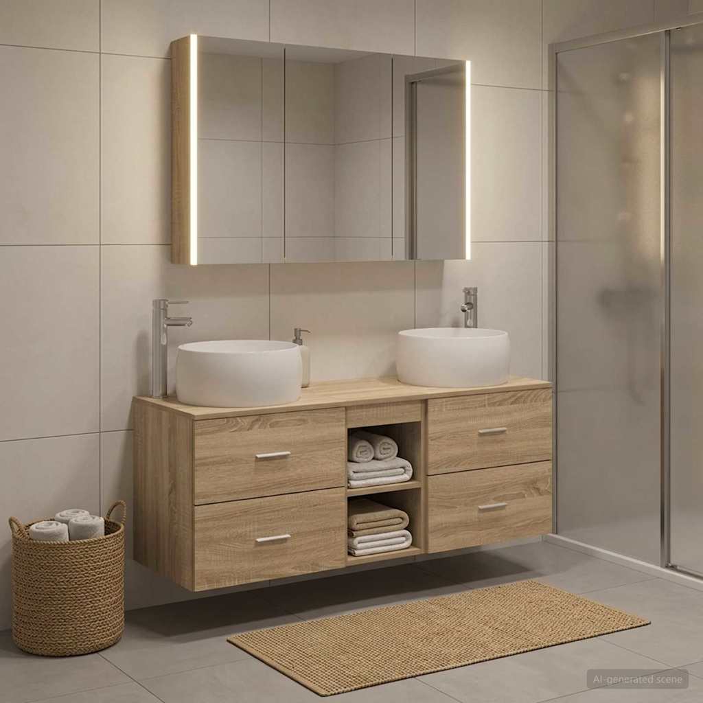 Bathroom Furniture Set 4 Pcs