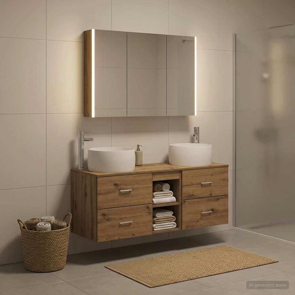 Bathroom Furniture Set 4 Pcs