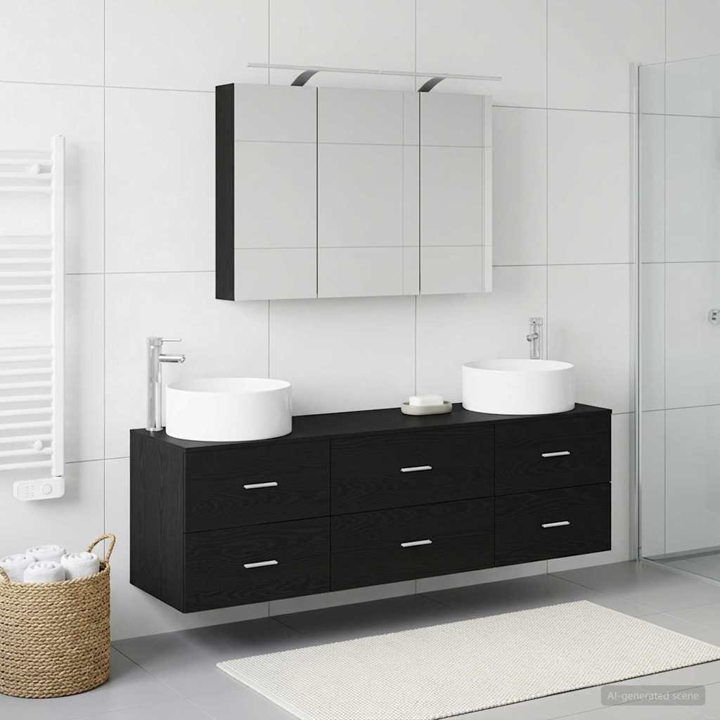 Bathroom Furniture Set 4 Pcs