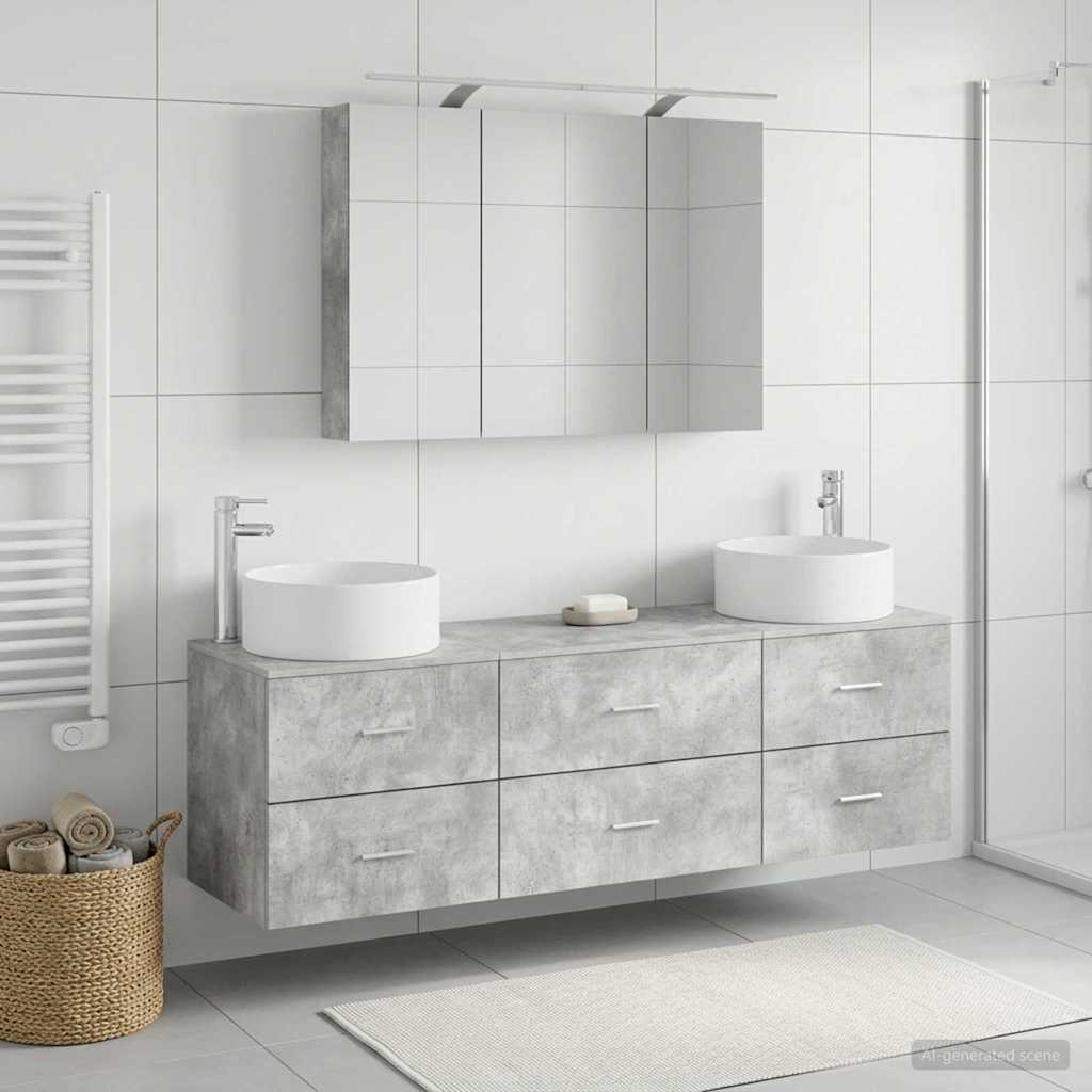 Bathroom Furniture Set 4 Pcs