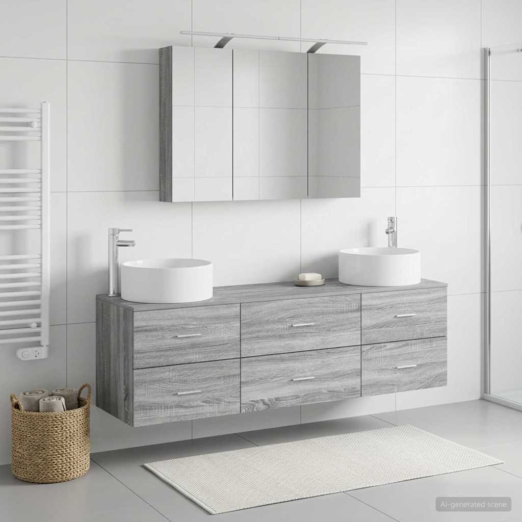 Bathroom Furniture Set 4 Pcs