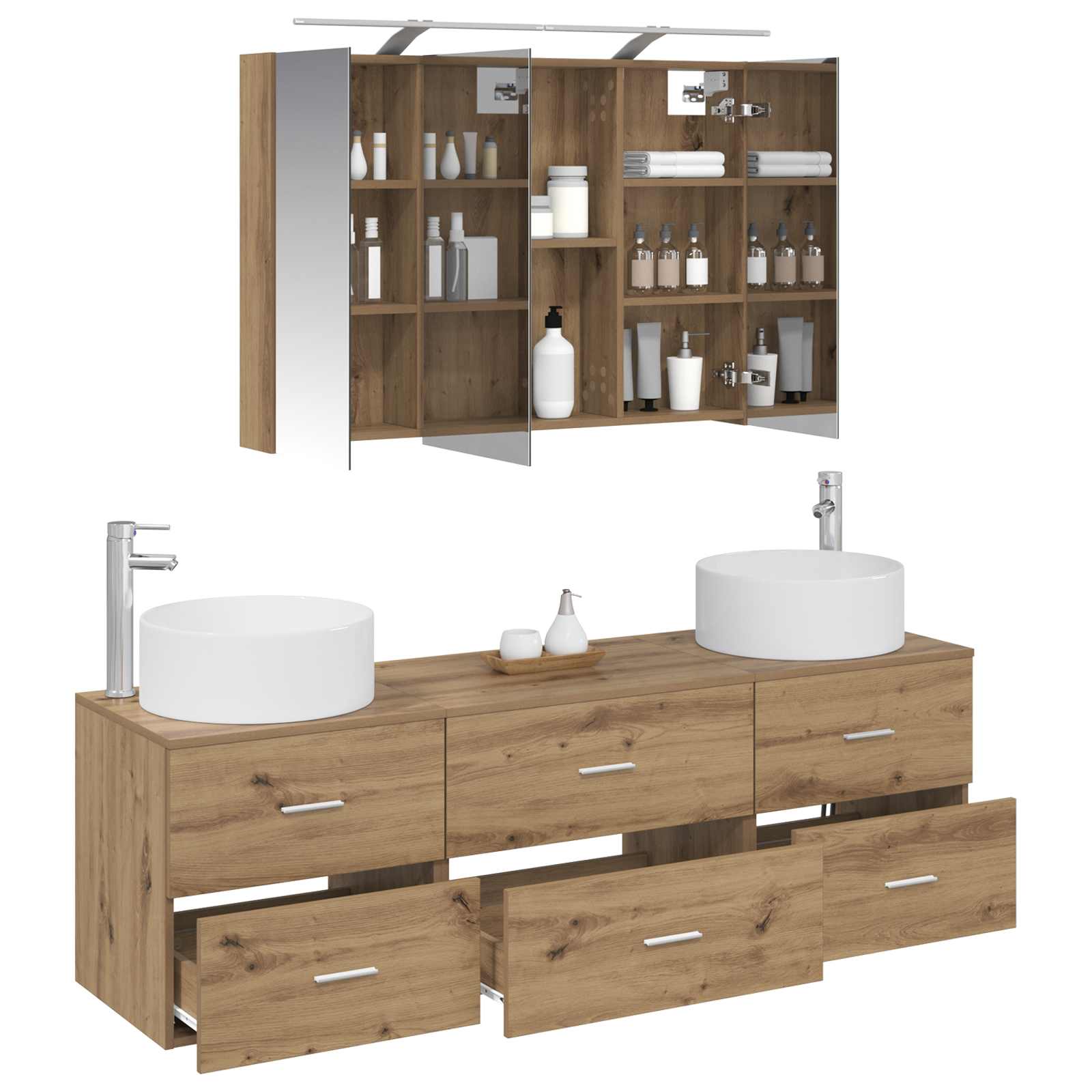 Bathroom Furniture Set 4 Pcs