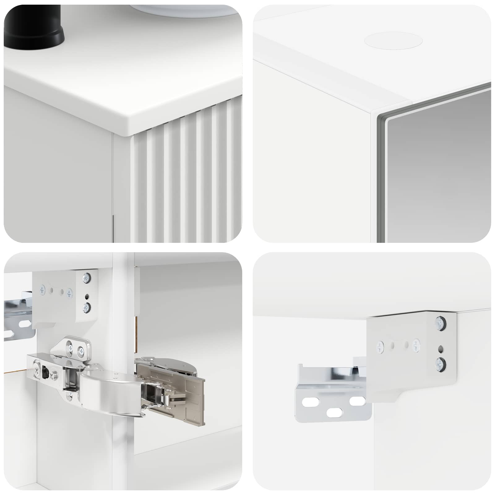 Bathroom Furniture Set 6 Pcs Engineered Wood And Glass