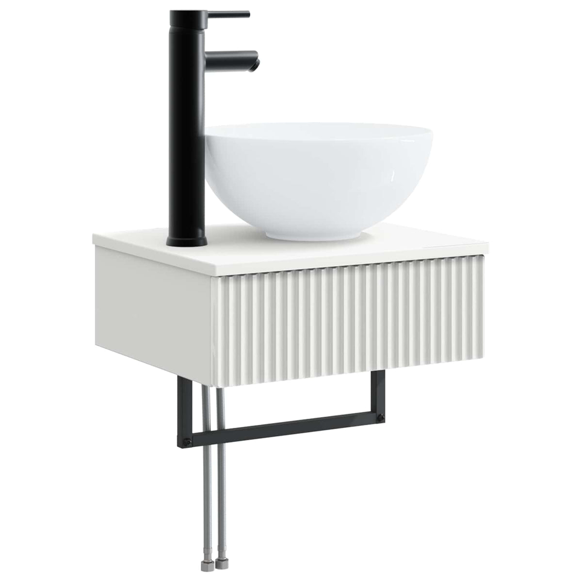 Furniture Set Bathroom 6 Pcs Concrete Grey Sonoma Oak Smoked Oak Artisan Oak LED