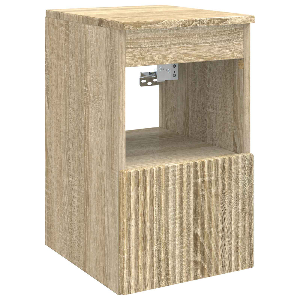 Furniture Set Bathroom 6 Pcs Concrete Grey Sonoma Oak Smoked Oak Artisan Oak LED