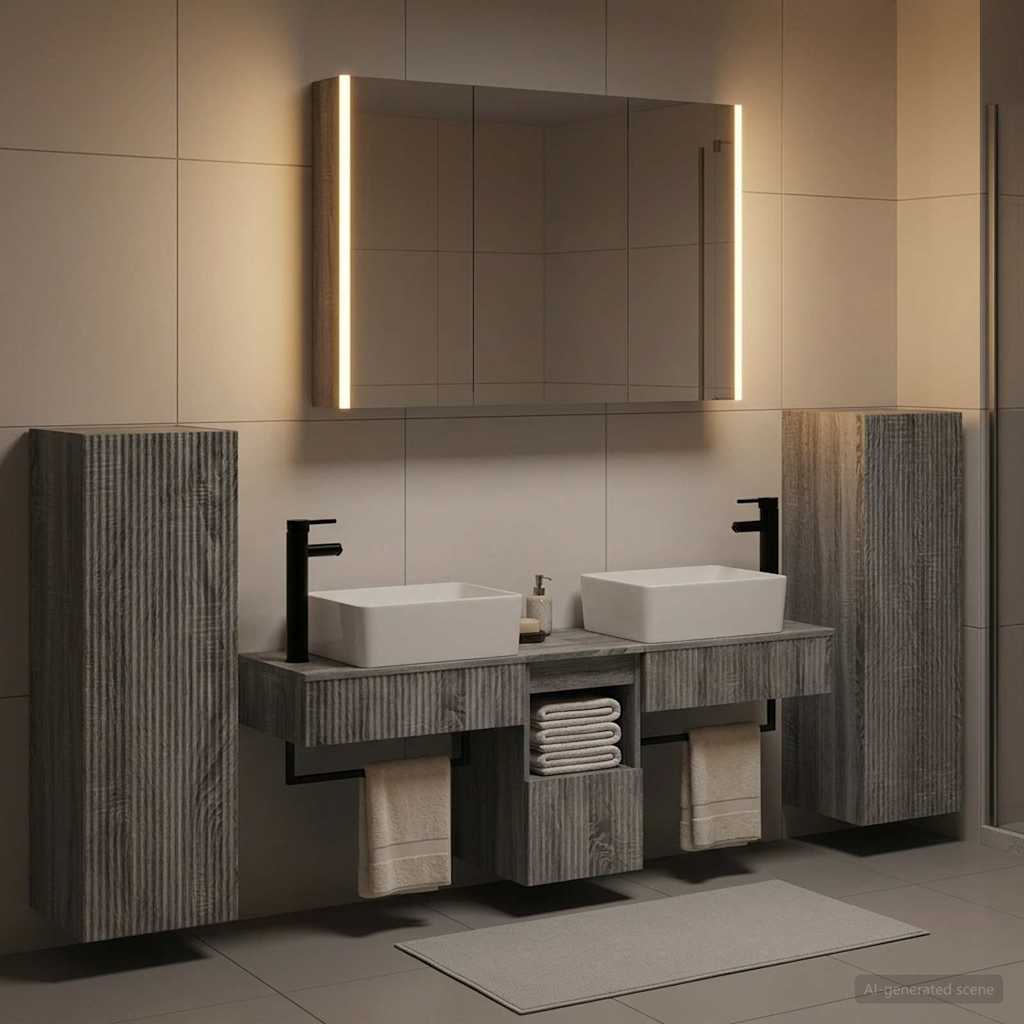 Bathroom Furniture Set 6 Pcs