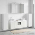 Furniture Set Bathroom 6 Pcs Artisan Oak Smoked Oak Sonoma Oak Concrete Grey LED