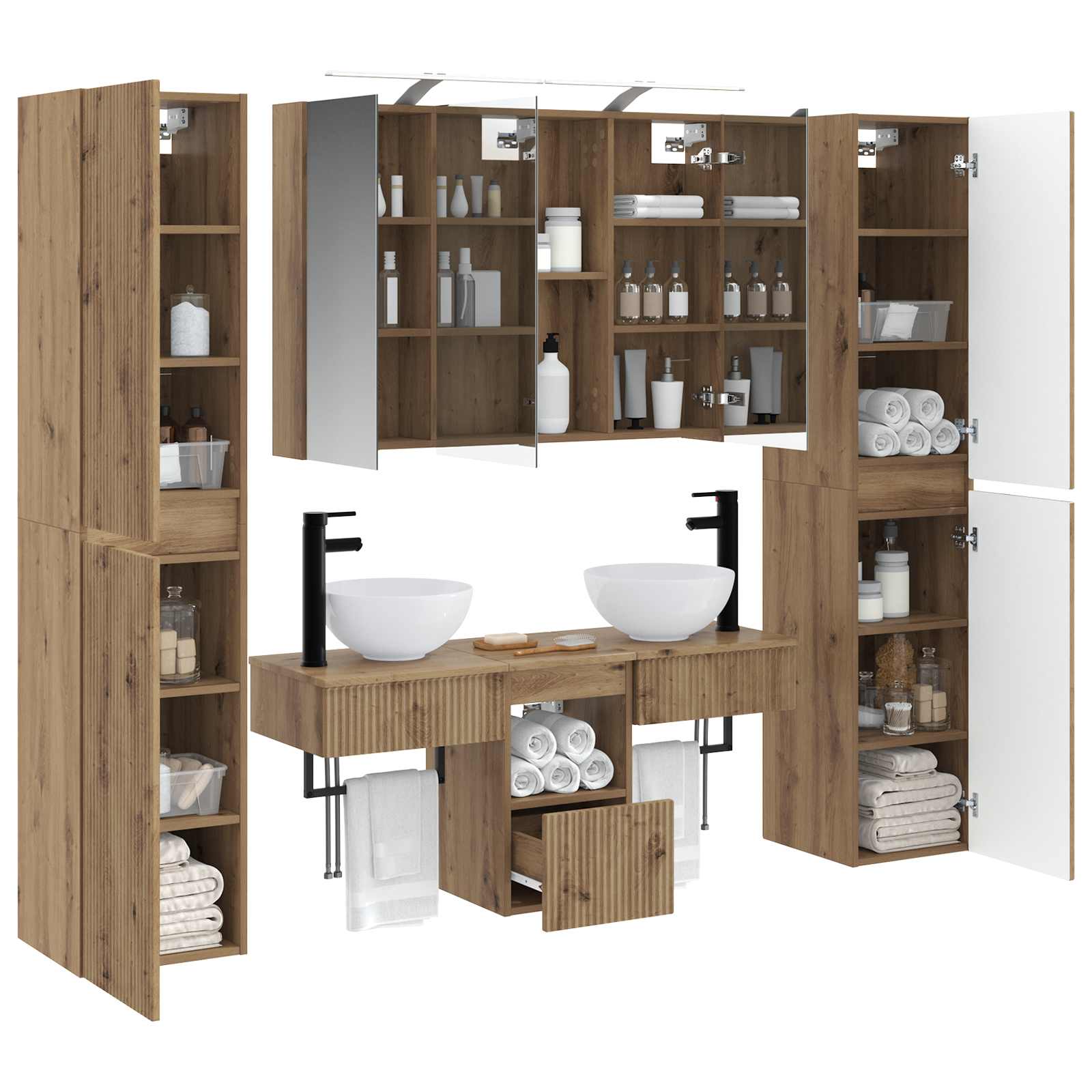 Bathroom Furniture Set 6 Pcs
