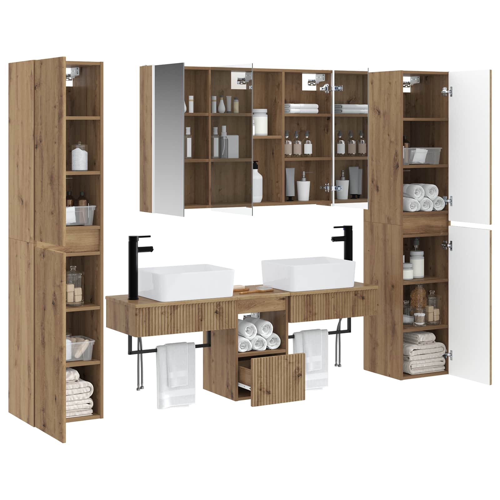 Bathroom Furniture Set 6 Pcs