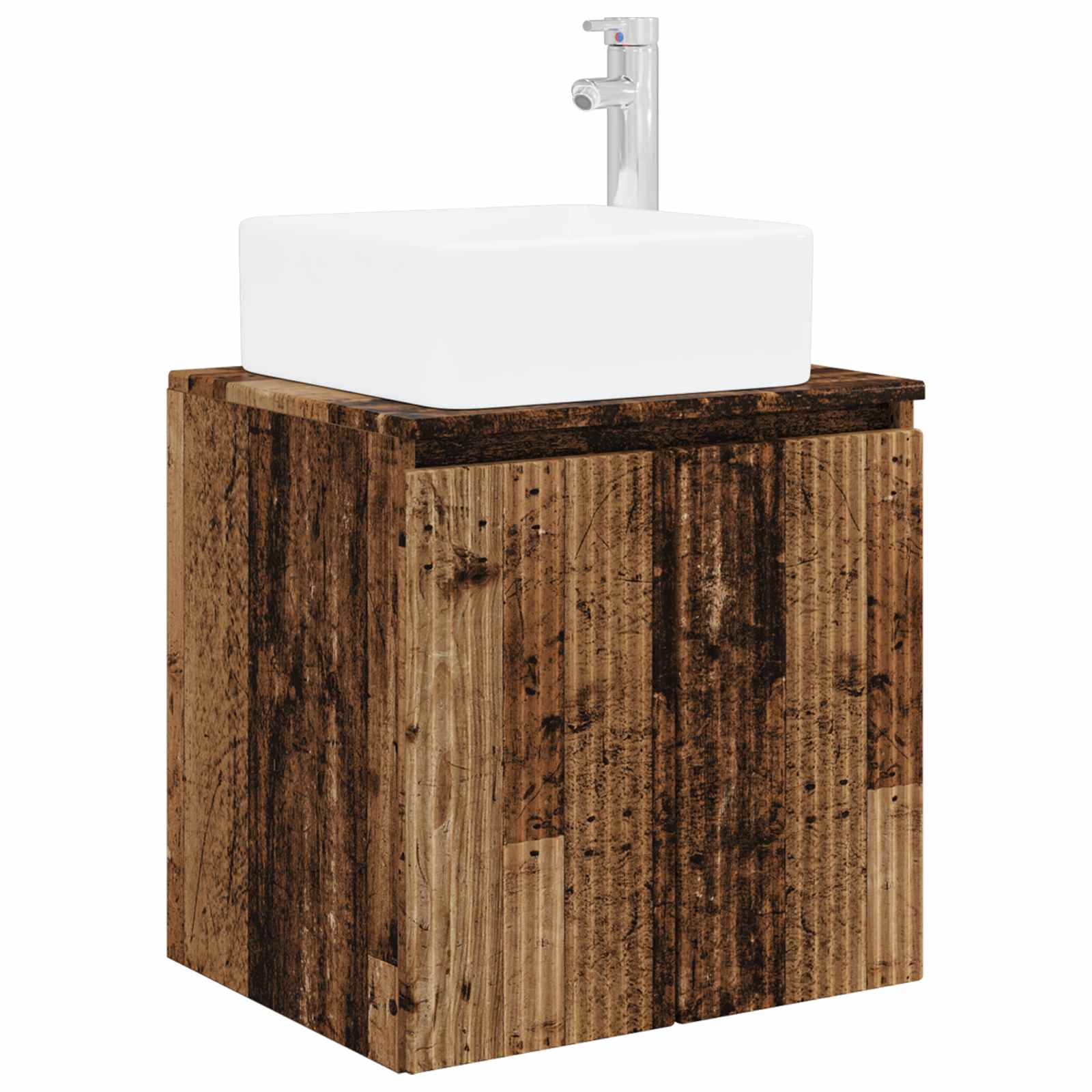 Bathroom Furniture Set 6 Pcs Engineered Wood And Glass