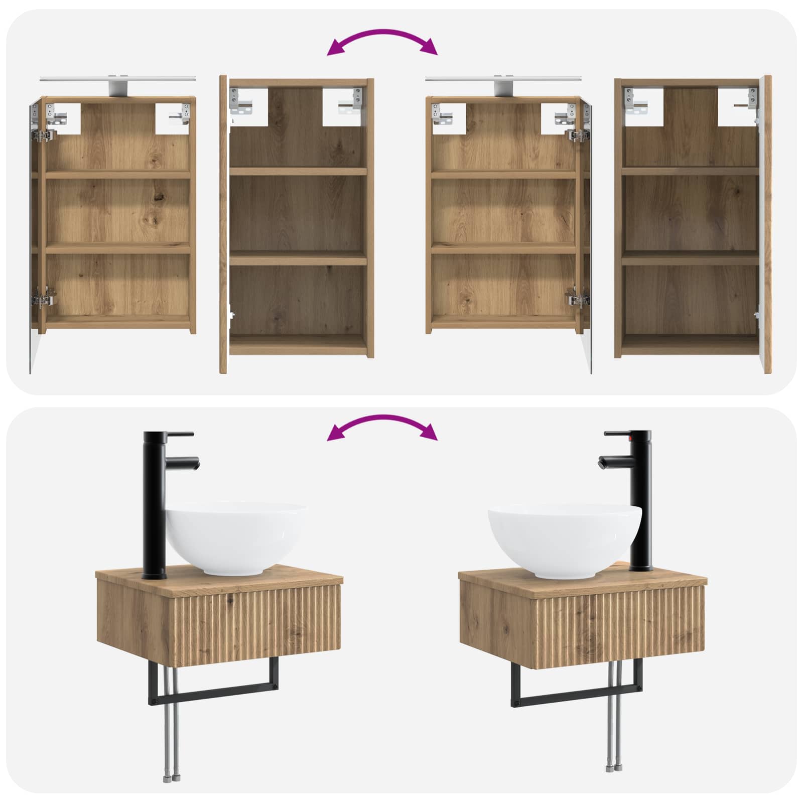 Bathroom Furniture Set 5 Pcs