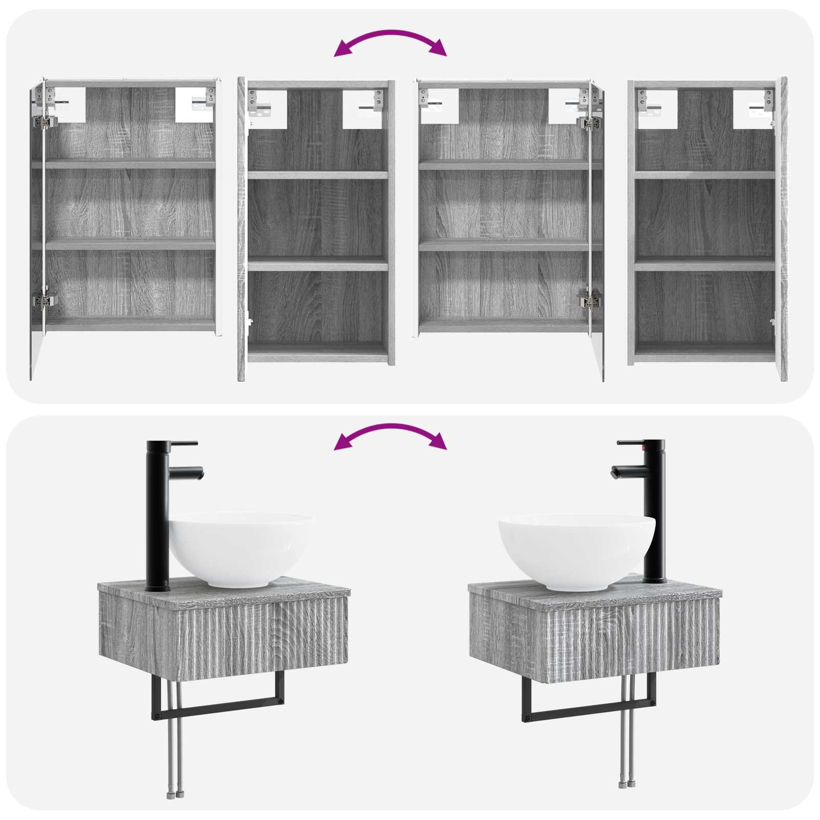 Bathroom Furniture Set 5 Pcs