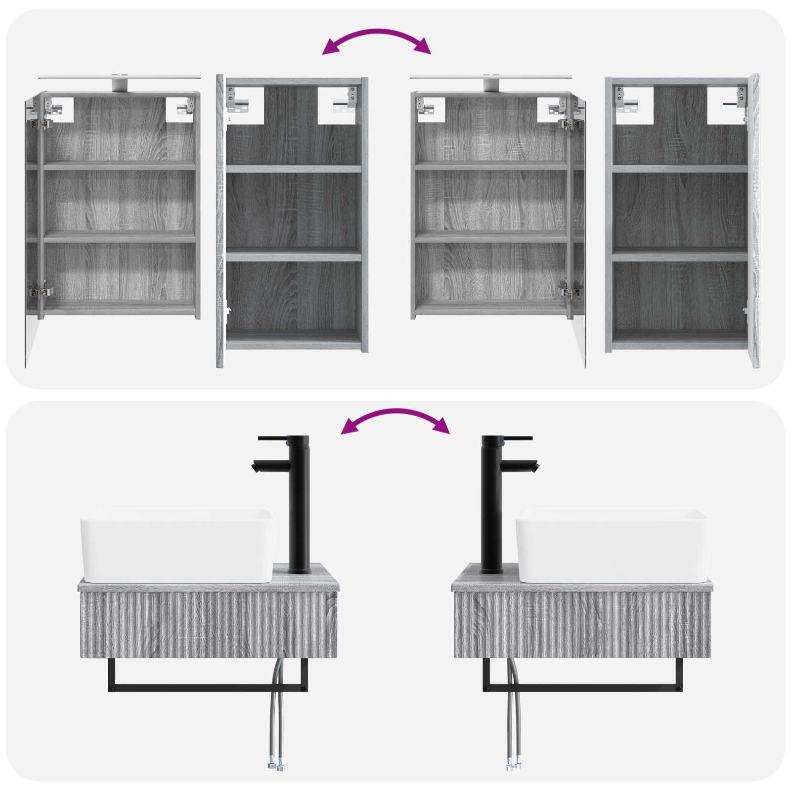 Bathroom Furniture Set 5 Pcs