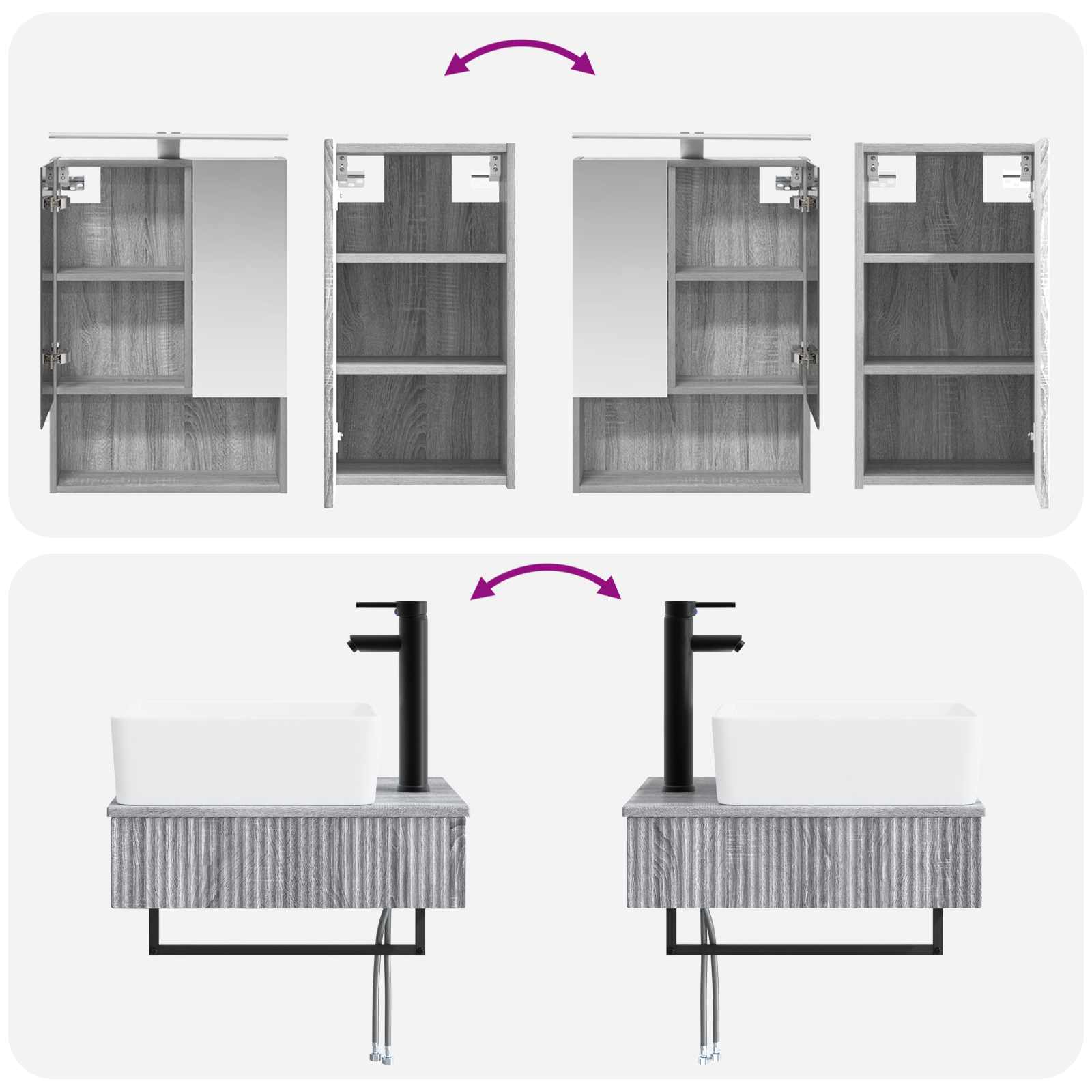 Bathroom Furniture Set 5 Pcs