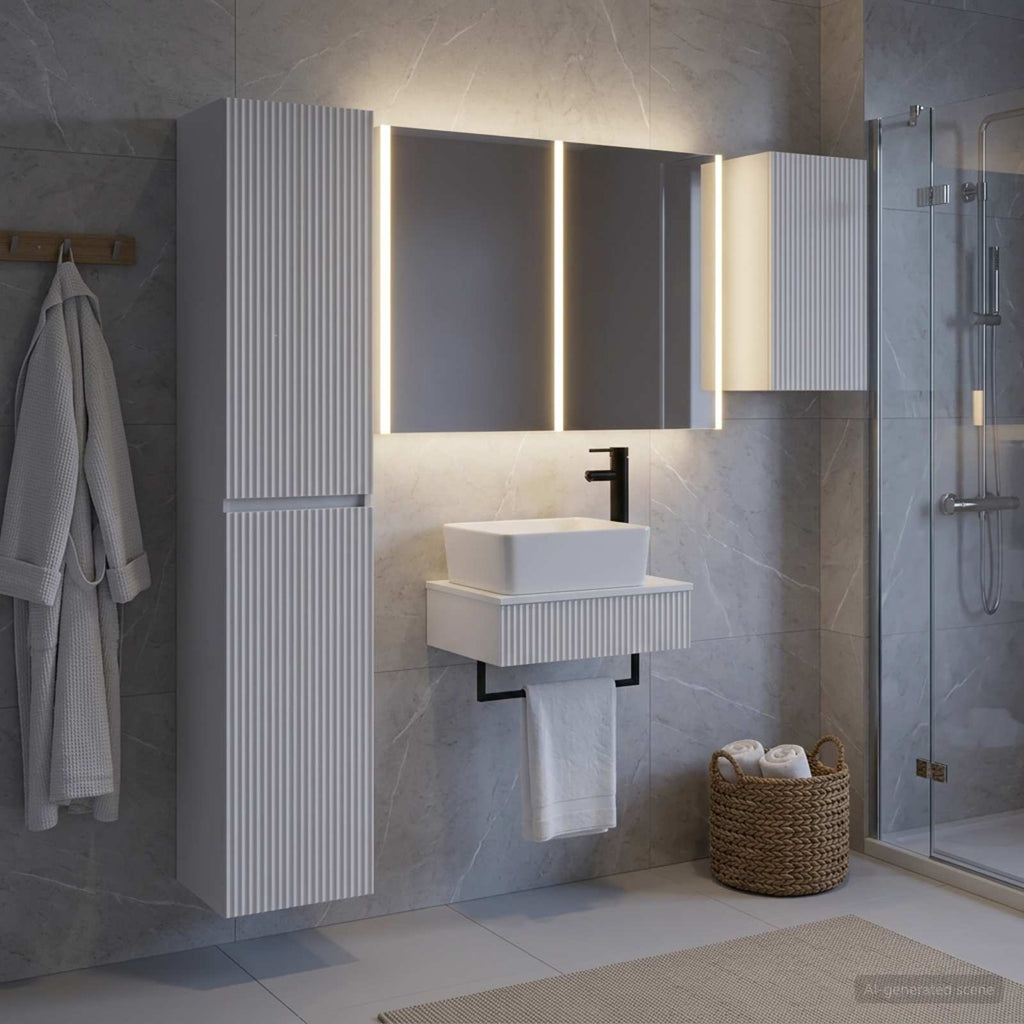 Furniture Set Bathroom 5 Pcs Sonoma Oak White Artisan Oak Smoked Oak Old Wood 33