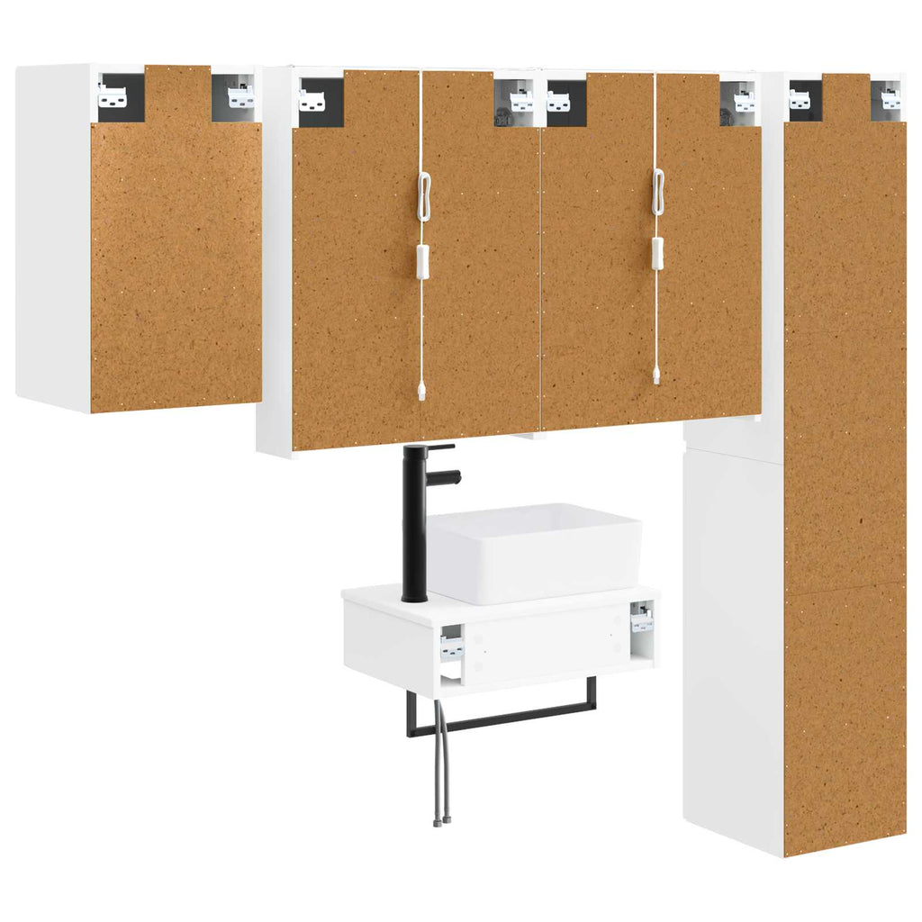 Furniture Set Bathroom 5 Pcs Sonoma Oak White Artisan Oak Smoked Oak Old Wood 33