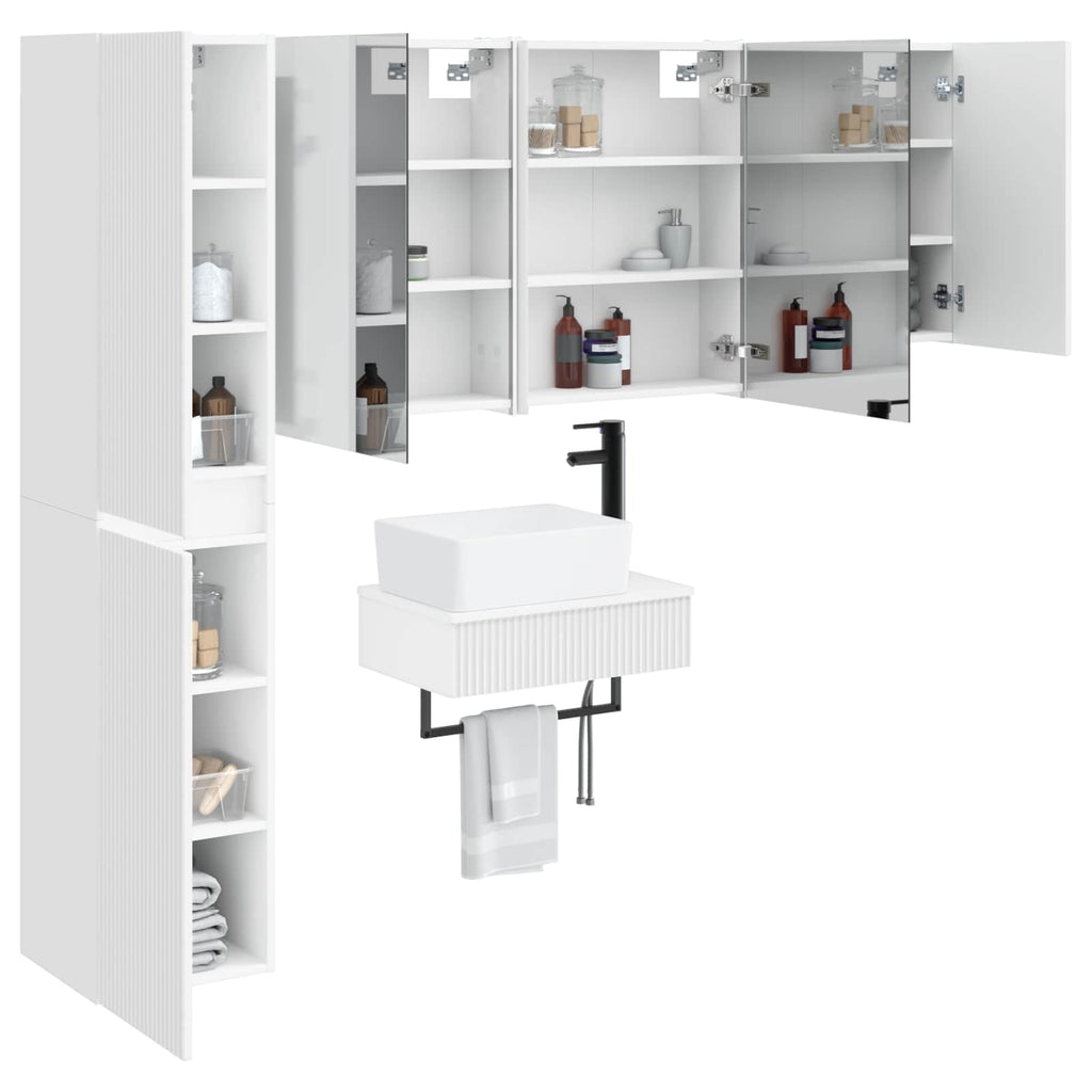 Furniture Set Bathroom 5 Pcs Sonoma Oak White Artisan Oak Smoked Oak Old Wood 33