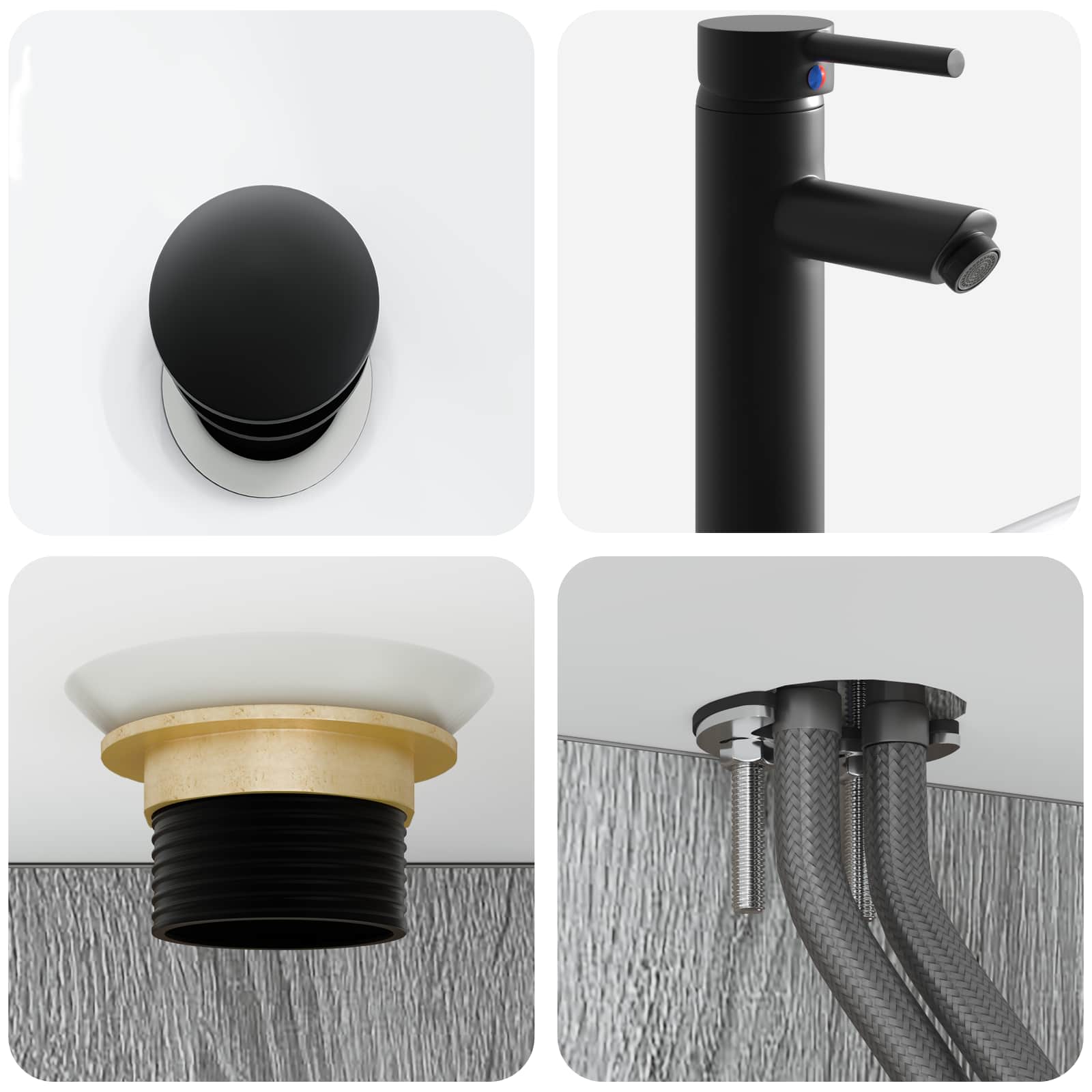 Bathroom Furniture Set 4 Pcs