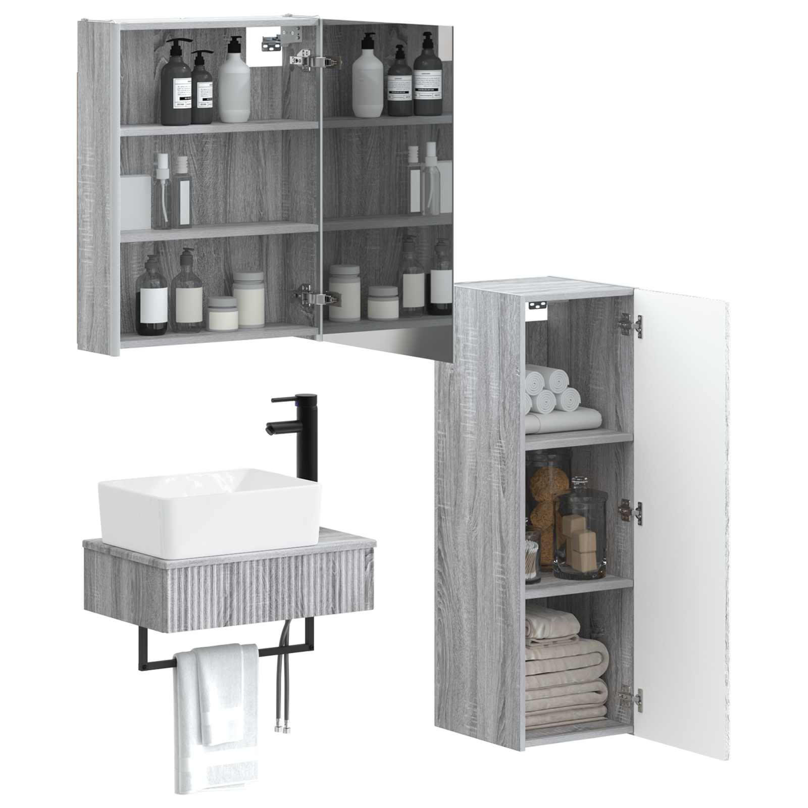 Bathroom Furniture Set 4 Pcs
