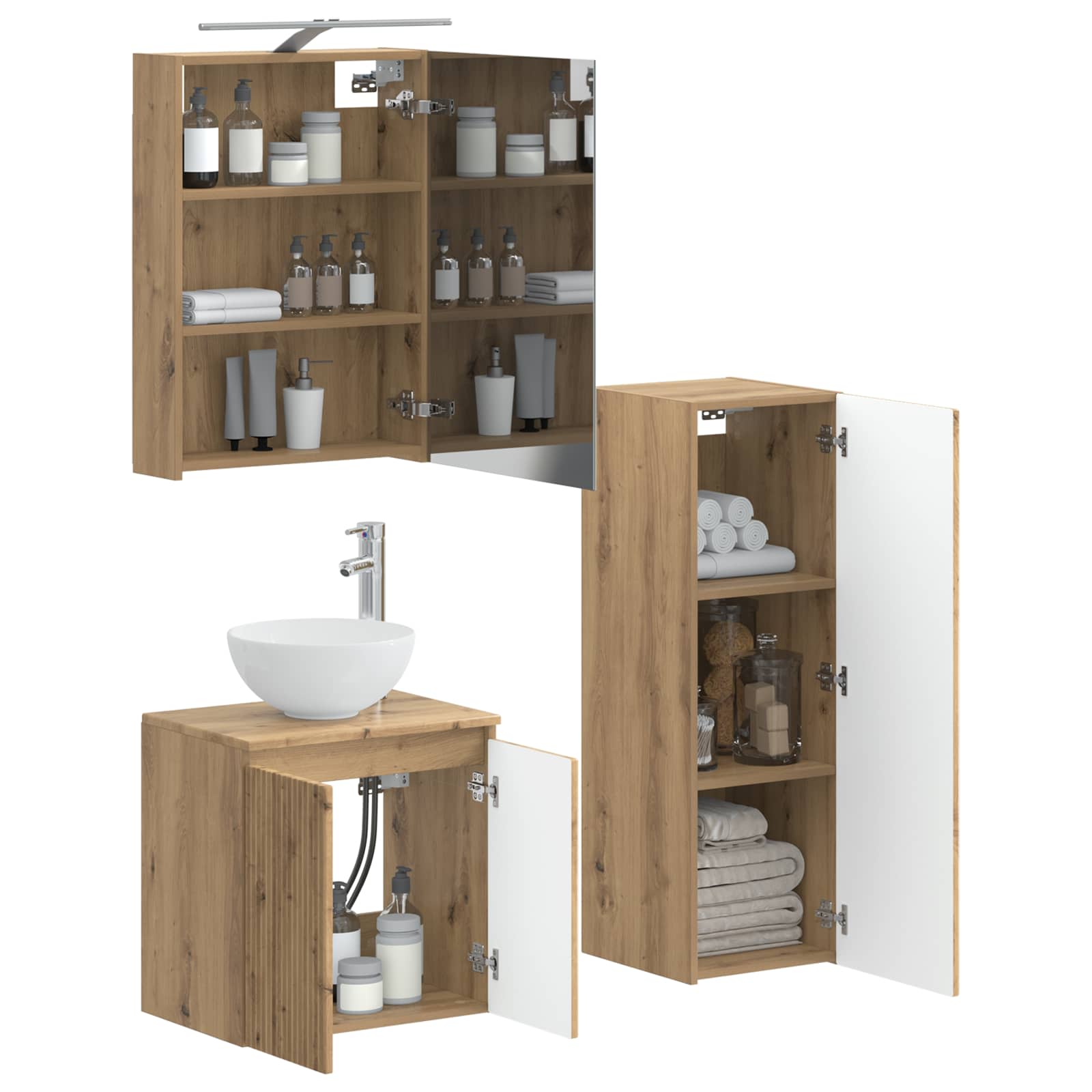 Bathroom Furniture Set 4 Pcs