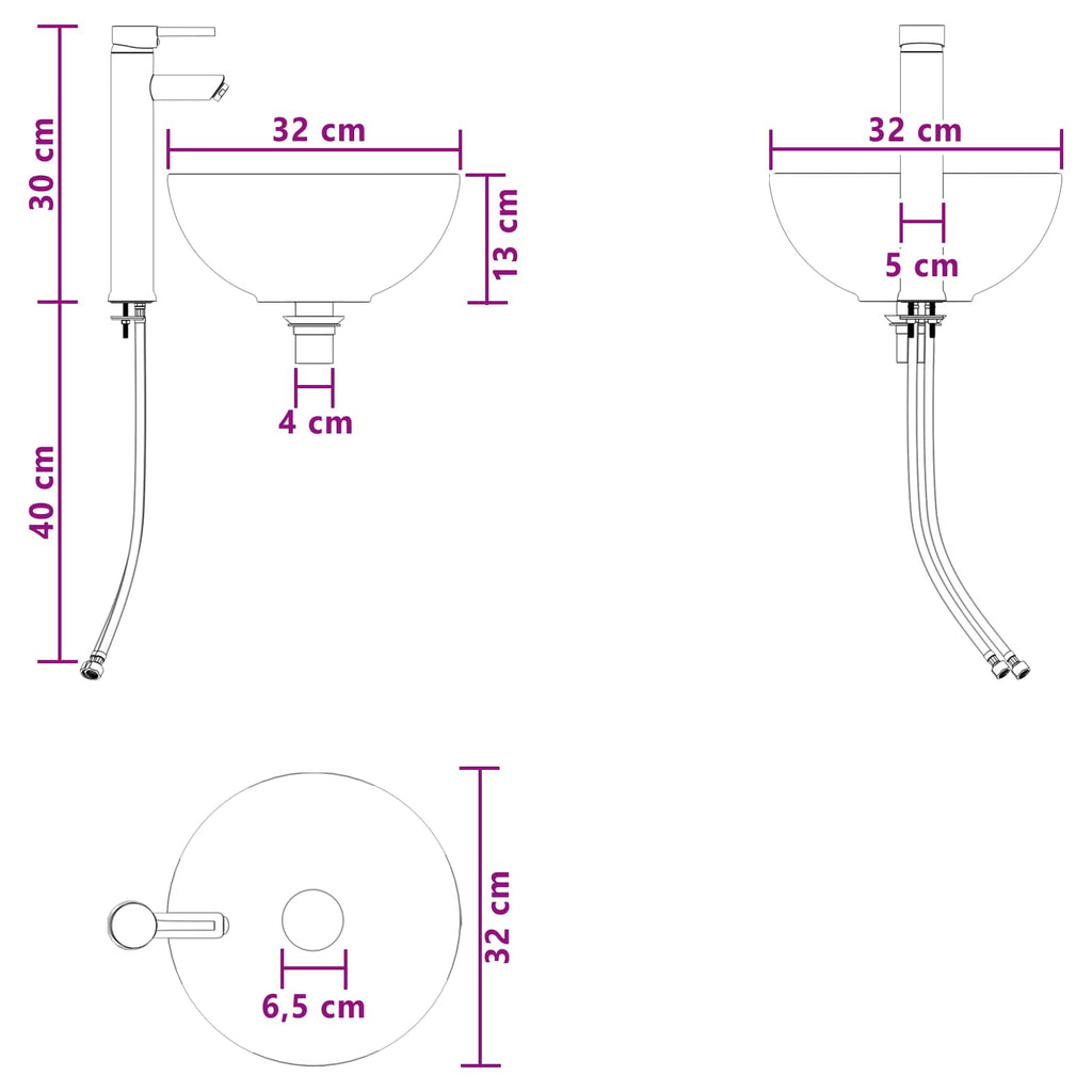 Bathroom Furniture Set 4 Pcs