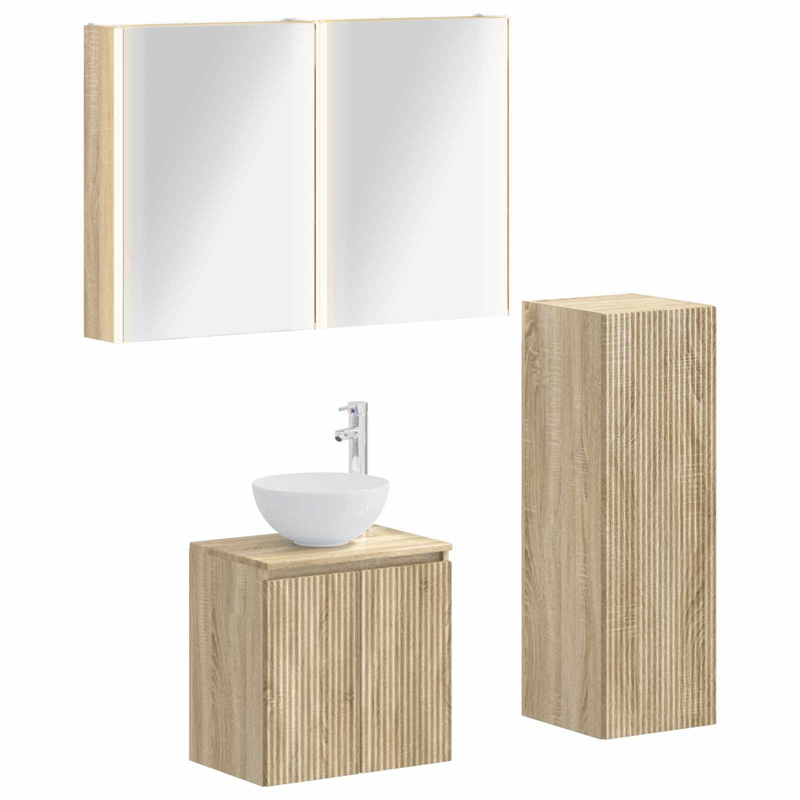 Bathroom Furniture Set 4 Pcs