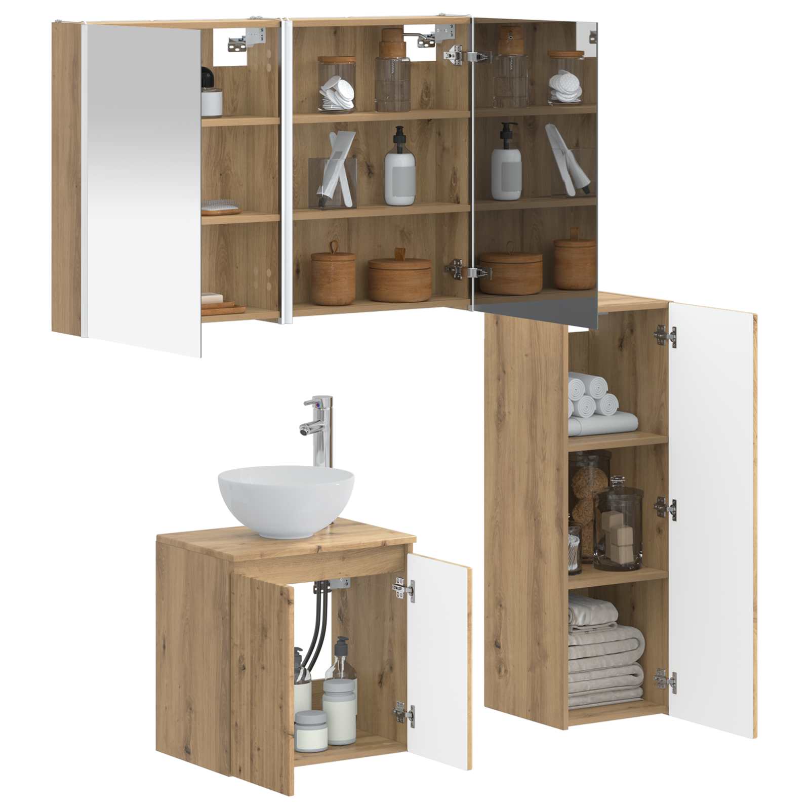 Bathroom Furniture Set 4 Pcs