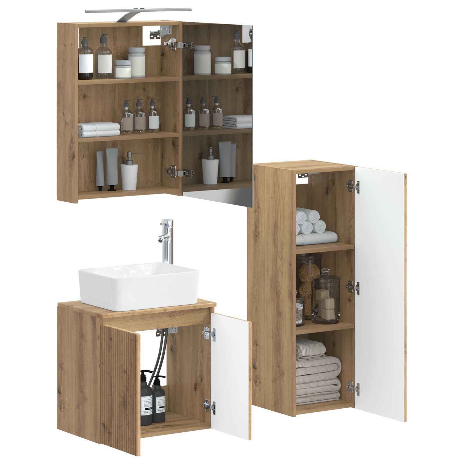 Bathroom Furniture Set 4 Pcs