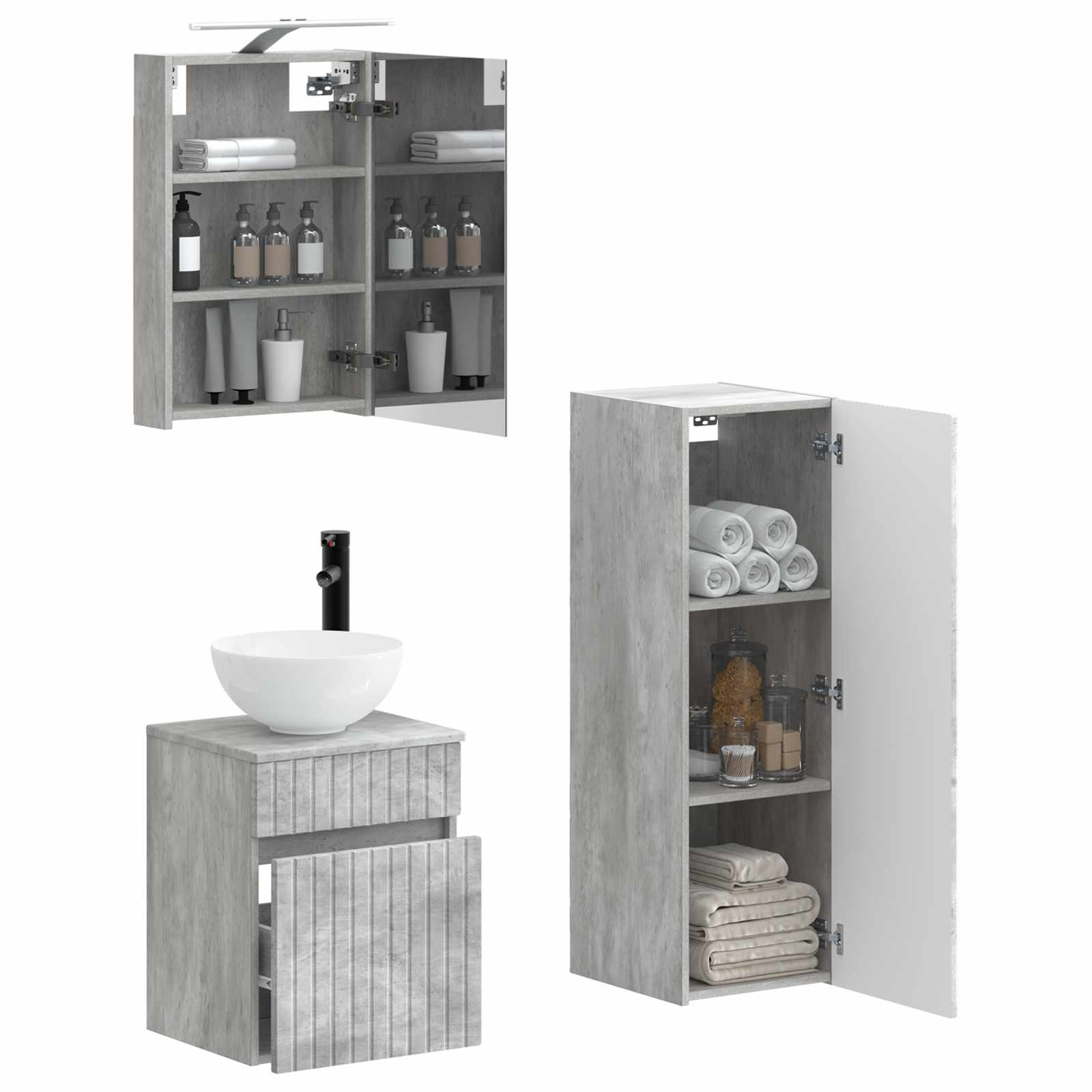 Bathroom Furniture Set 4 Pcs