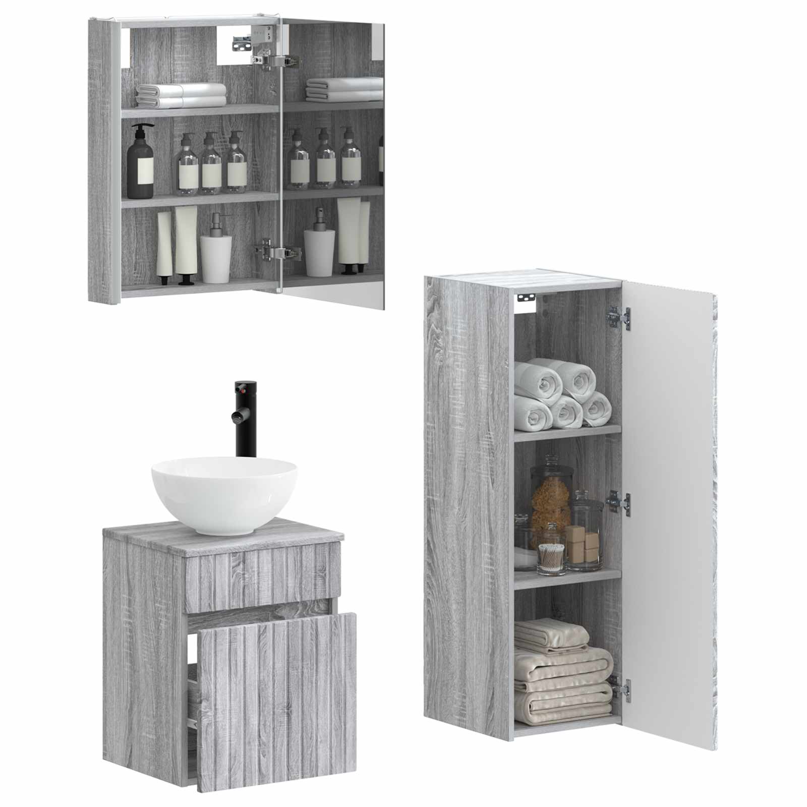 Bathroom Furniture Set 4 Pcs