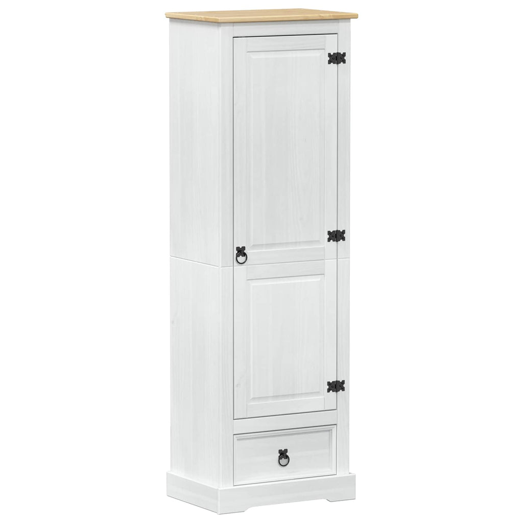 Wardrobe Corona 55X38X170 Cm Solid Wood Pine White honey wax engineered wood 55