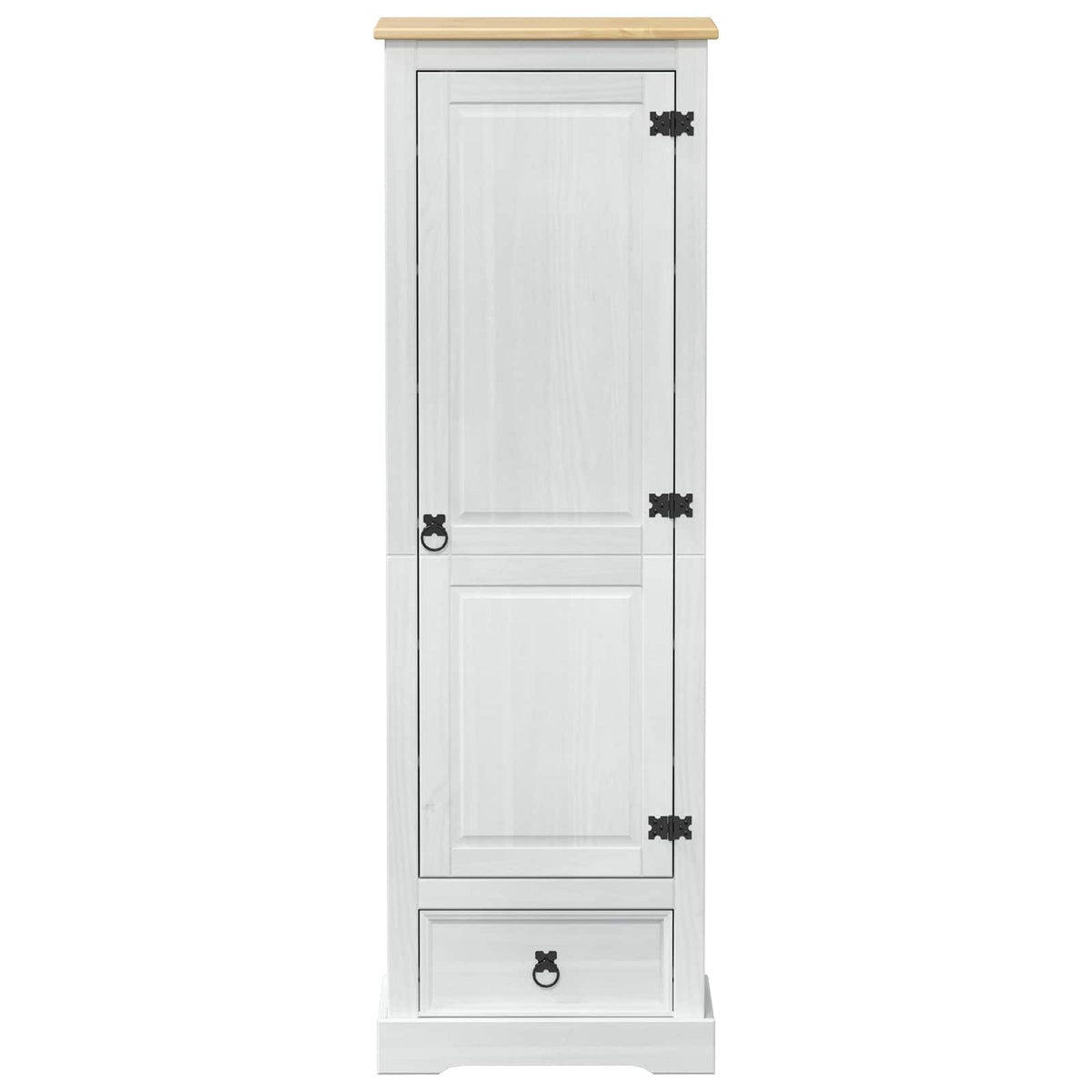 Wardrobe Corona 55X38X170 Cm Solid Wood Pine White honey wax engineered wood 55