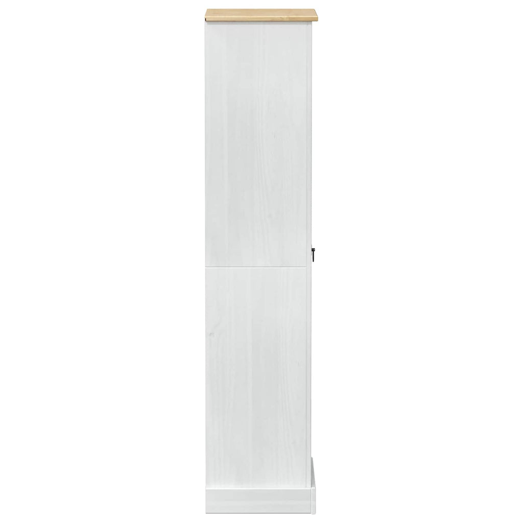 Wardrobe Corona 55X38X170 Cm Solid Wood Pine White honey wax engineered wood 55