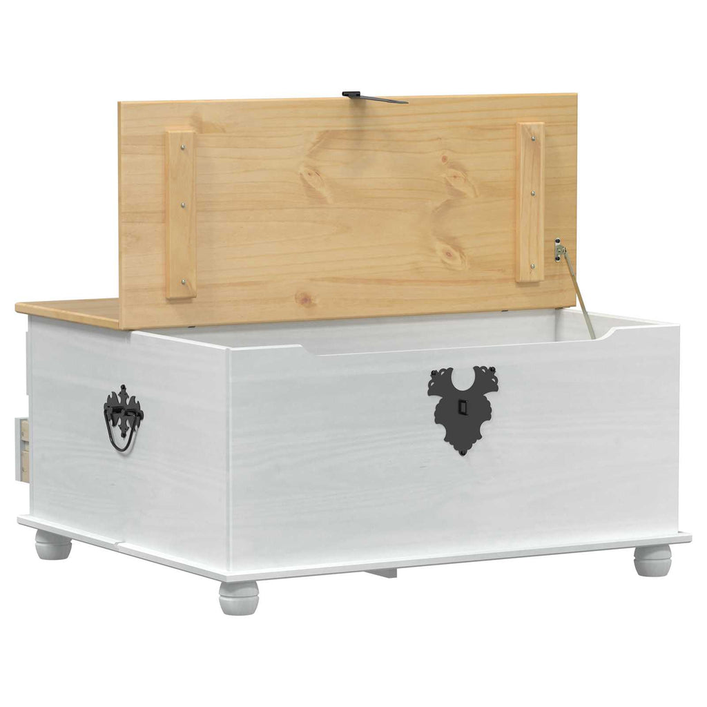 Storage Box With Drawer 90 X78 X 45 Cm Solid Pine Wood