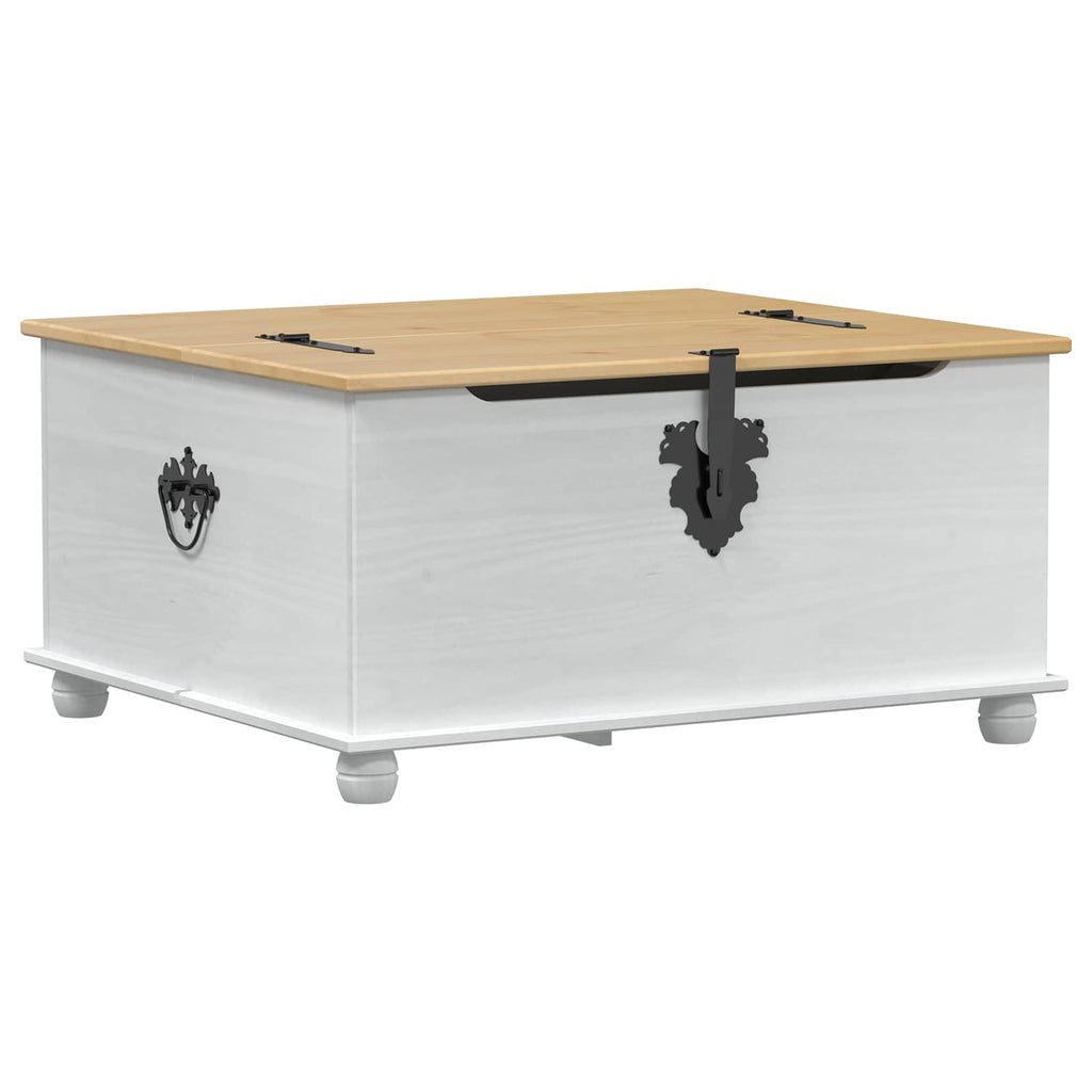 Storage Box With Drawer 90 X78 X 45 Cm Solid Pine Wood