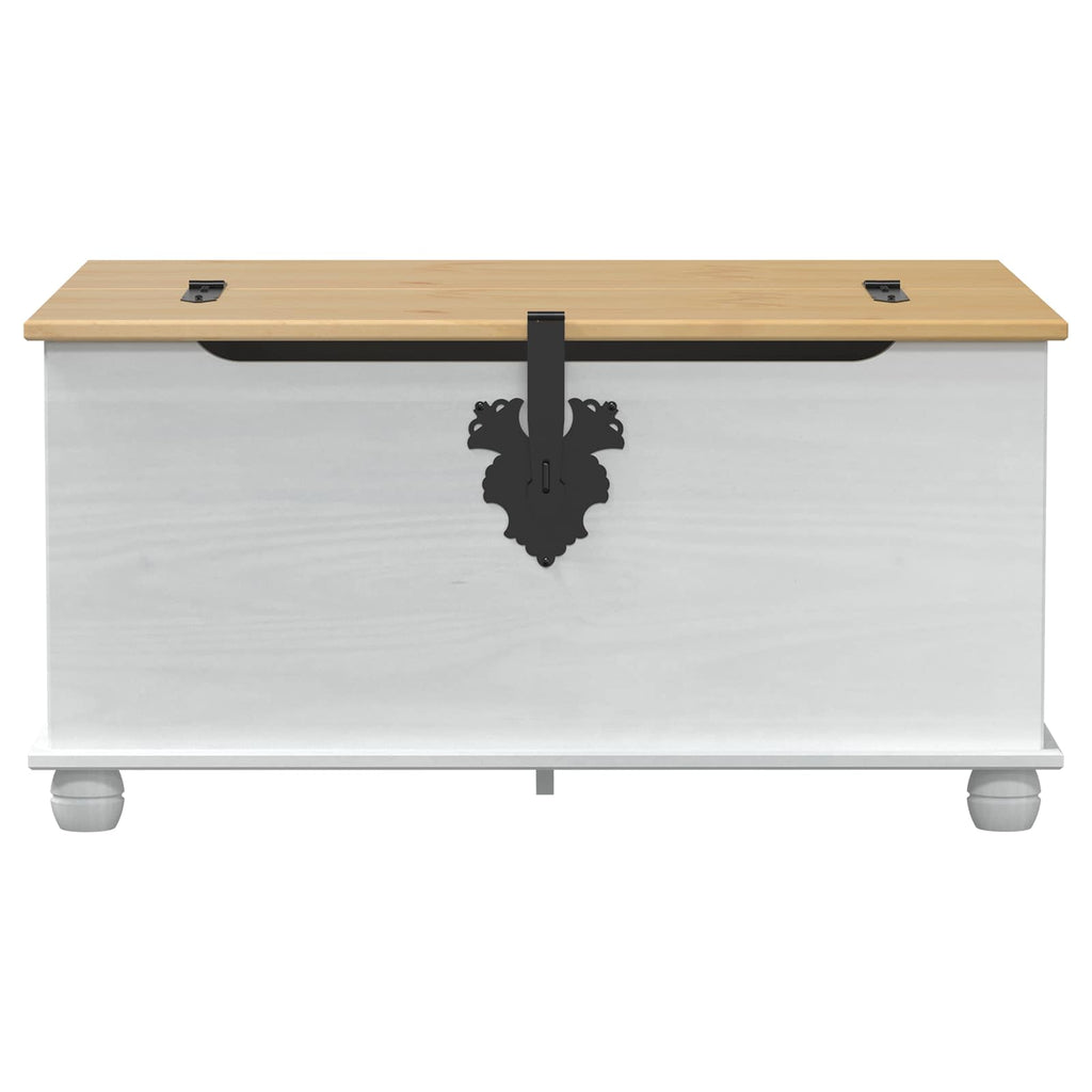 Storage Box With Drawer 90 X78 X 45 Cm Solid Pine Wood