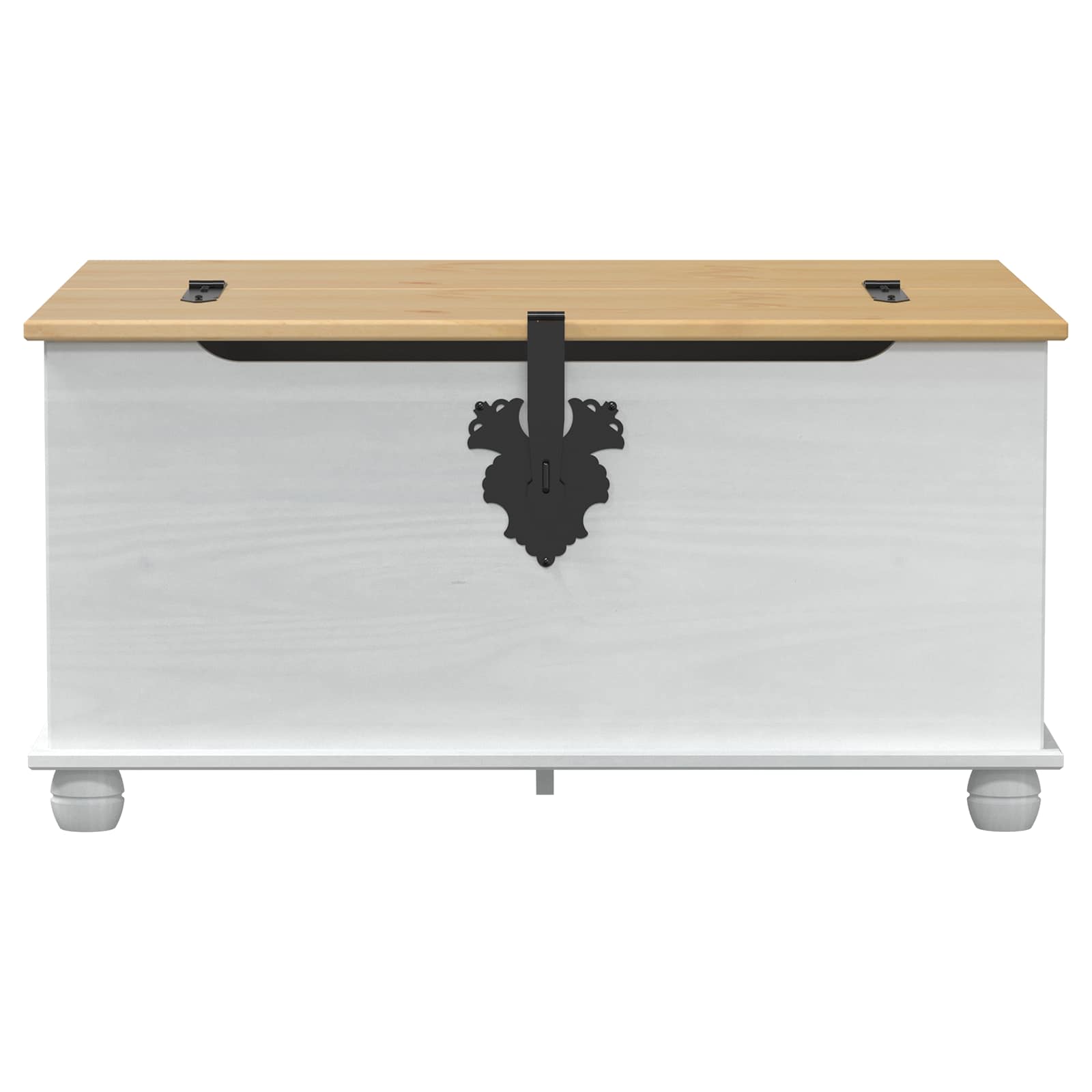 Storage Box With Drawer 90 X78 X 45 Cm Solid Pine Wood