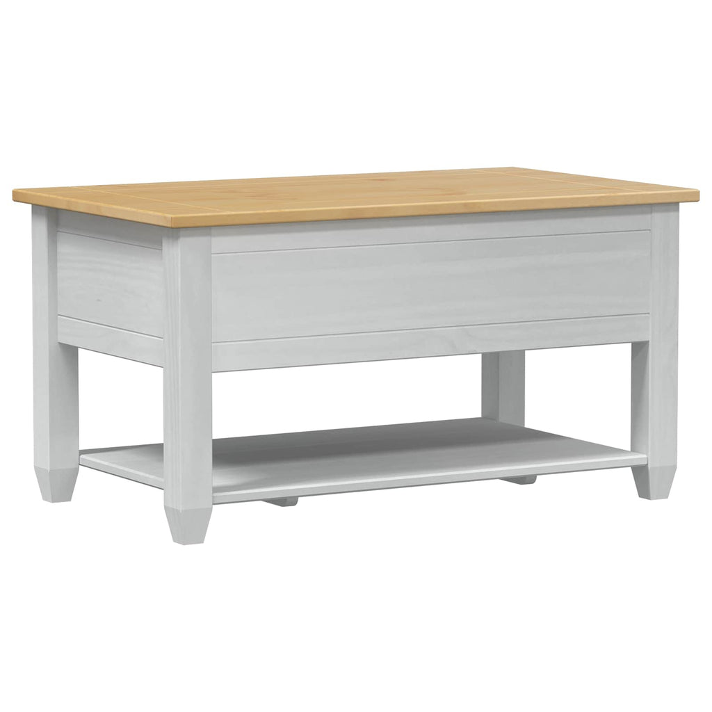 Coffee Table With Drawer 85 X 50 X 45 Cm Solid Pine Wood